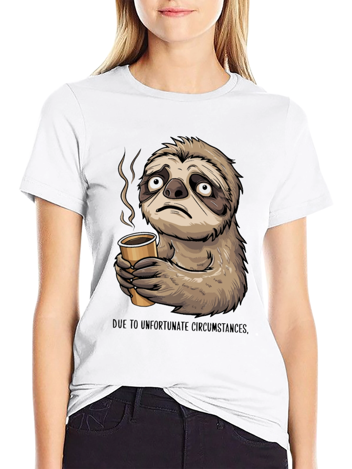 Sloth Coffee T-Shirt - Unfortunate Circumstances
