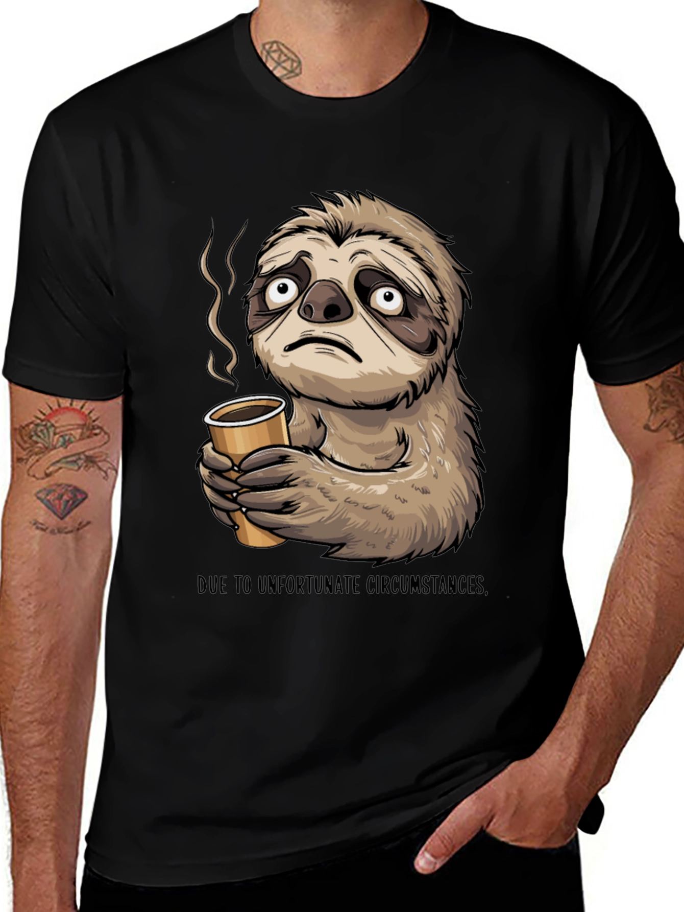 Sloth Coffee T-Shirt - Unfortunate Circumstances