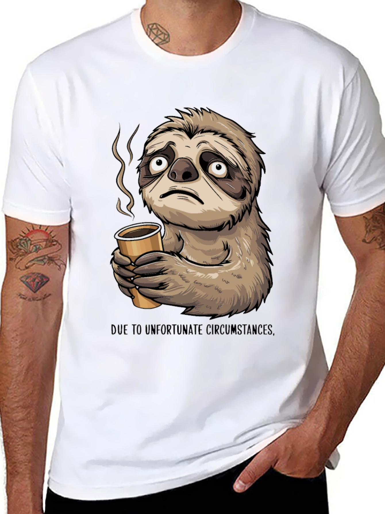 Sloth Coffee T-Shirt - Unfortunate Circumstances