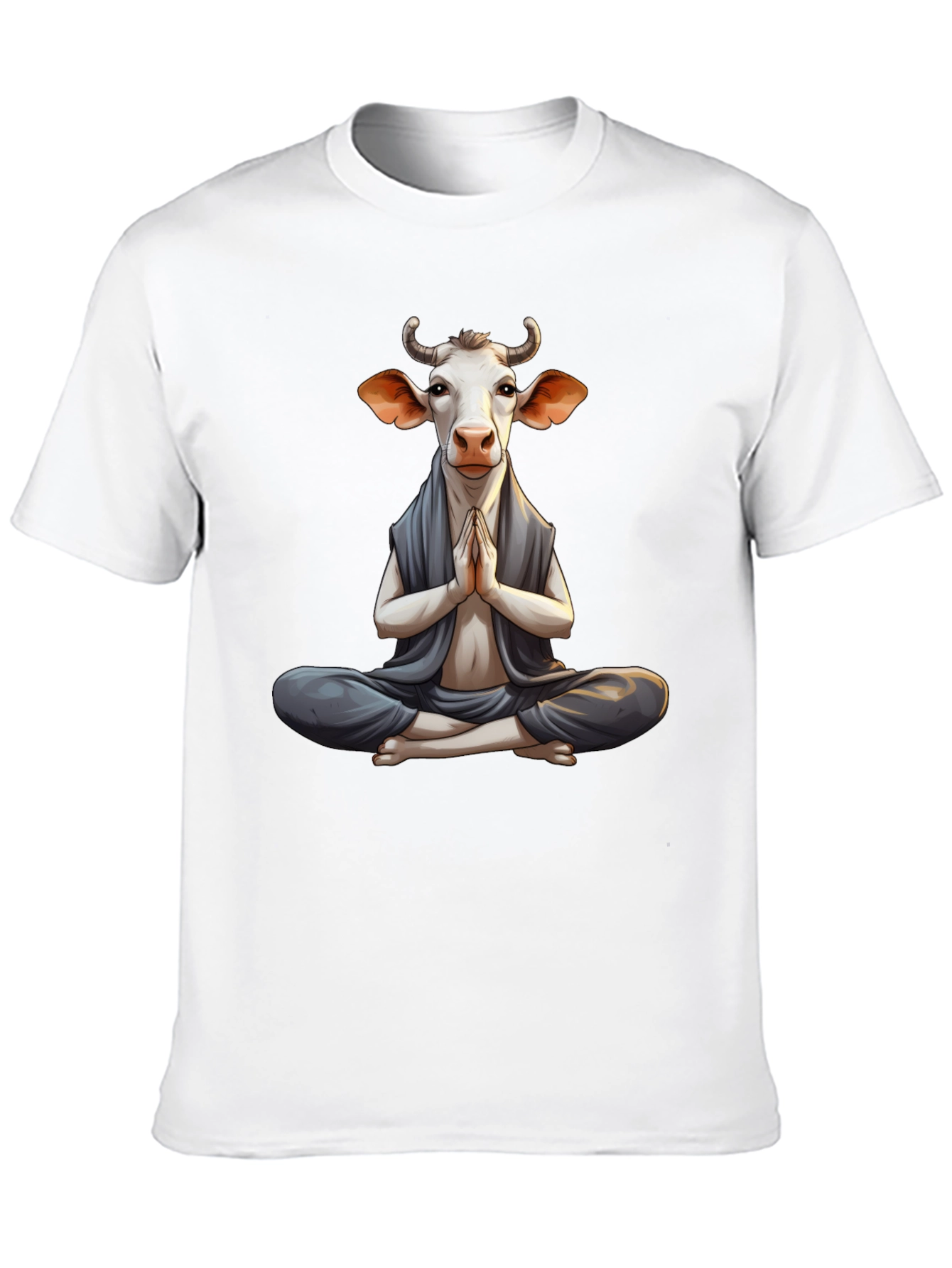 Zen Cow T-Shirt - Meditating Animal Tee