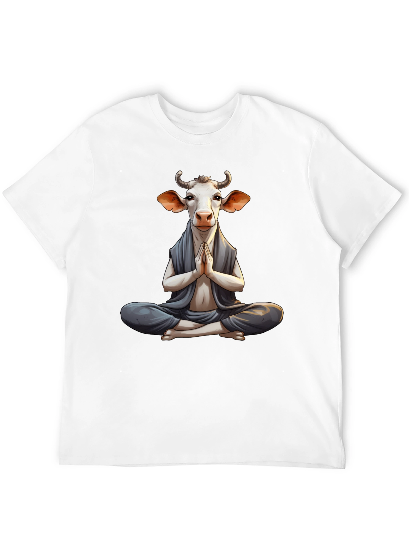 Zen Cow T-Shirt - Meditating Animal Tee