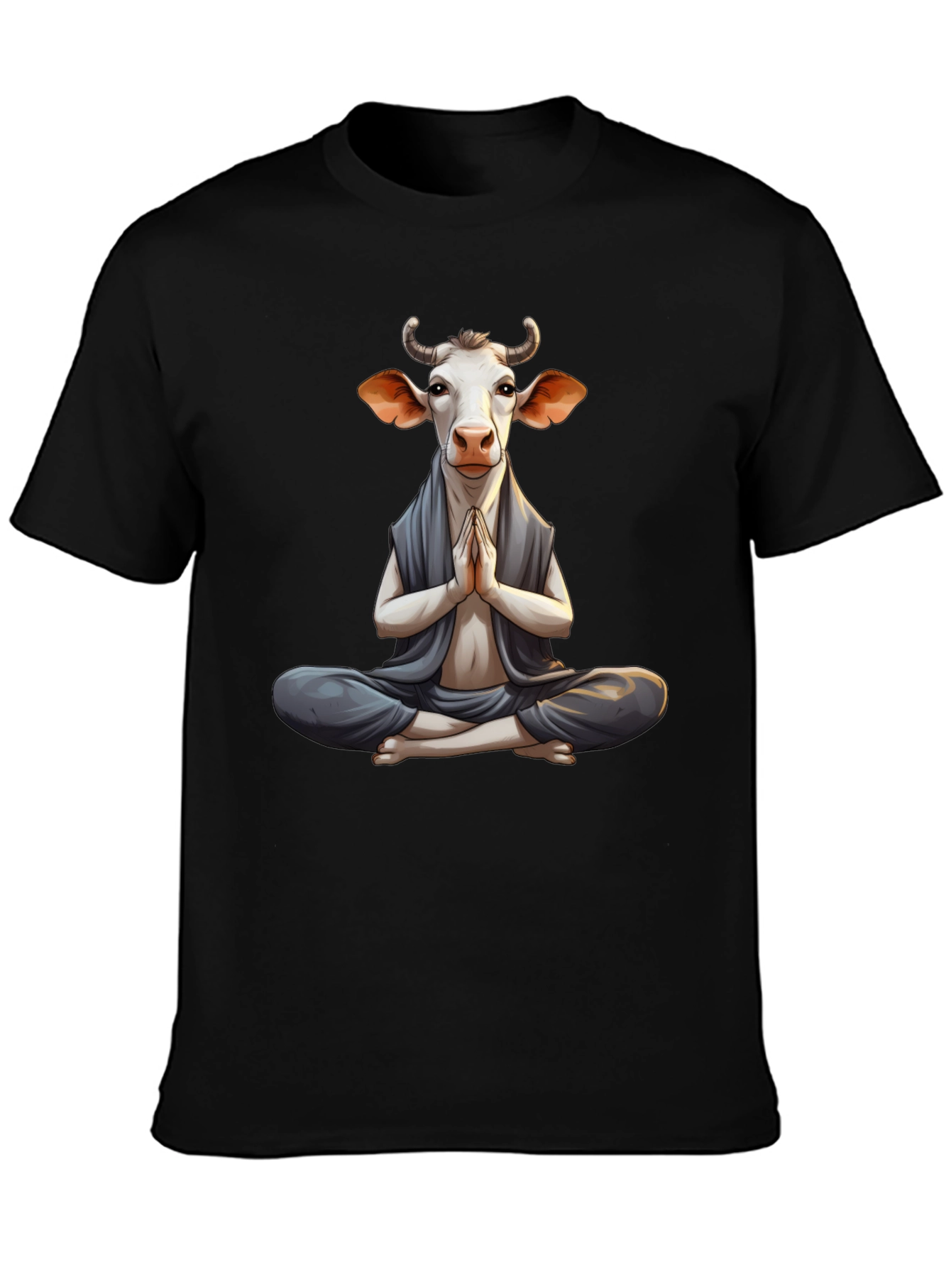 Zen Cow T-Shirt - Meditating Animal Tee