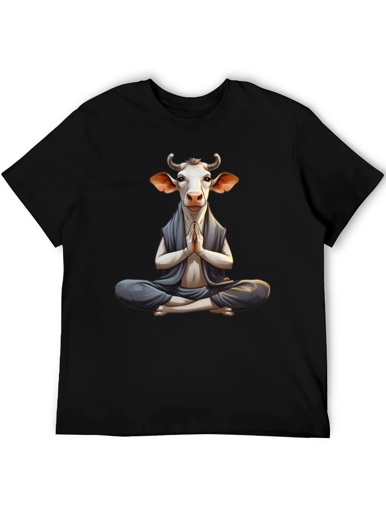 Zen Cow T-Shirt - Meditating Animal Tee