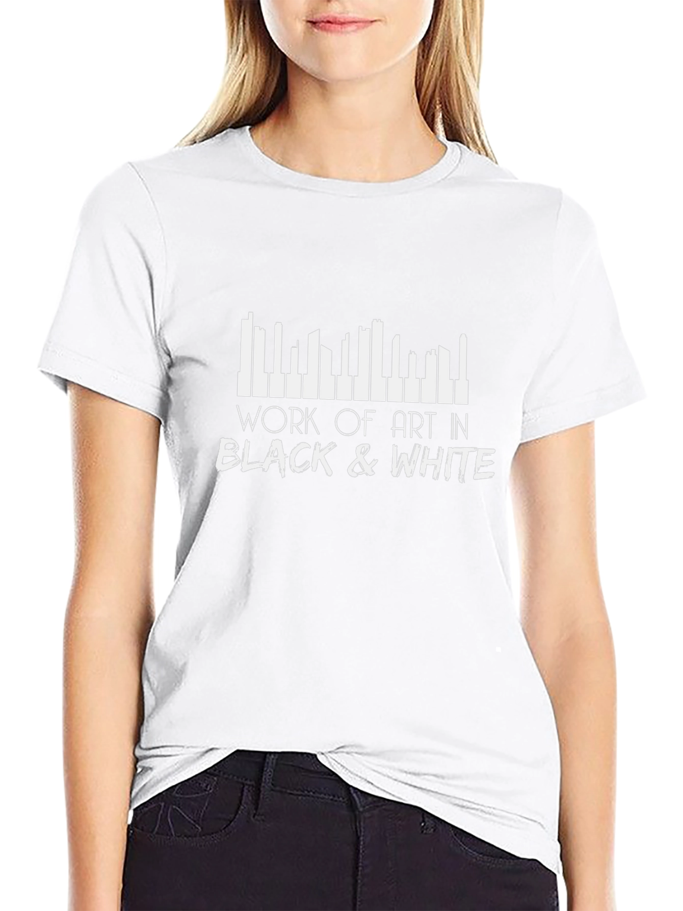 Work of Art Piano Keys Black T-Shirt