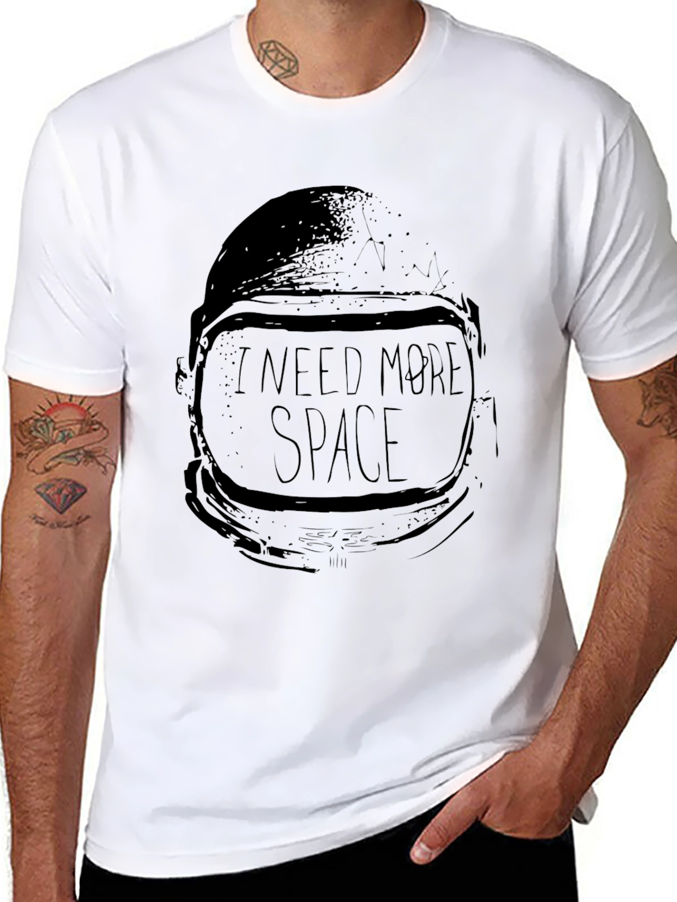 I Need More Space Graphic Tee - Black