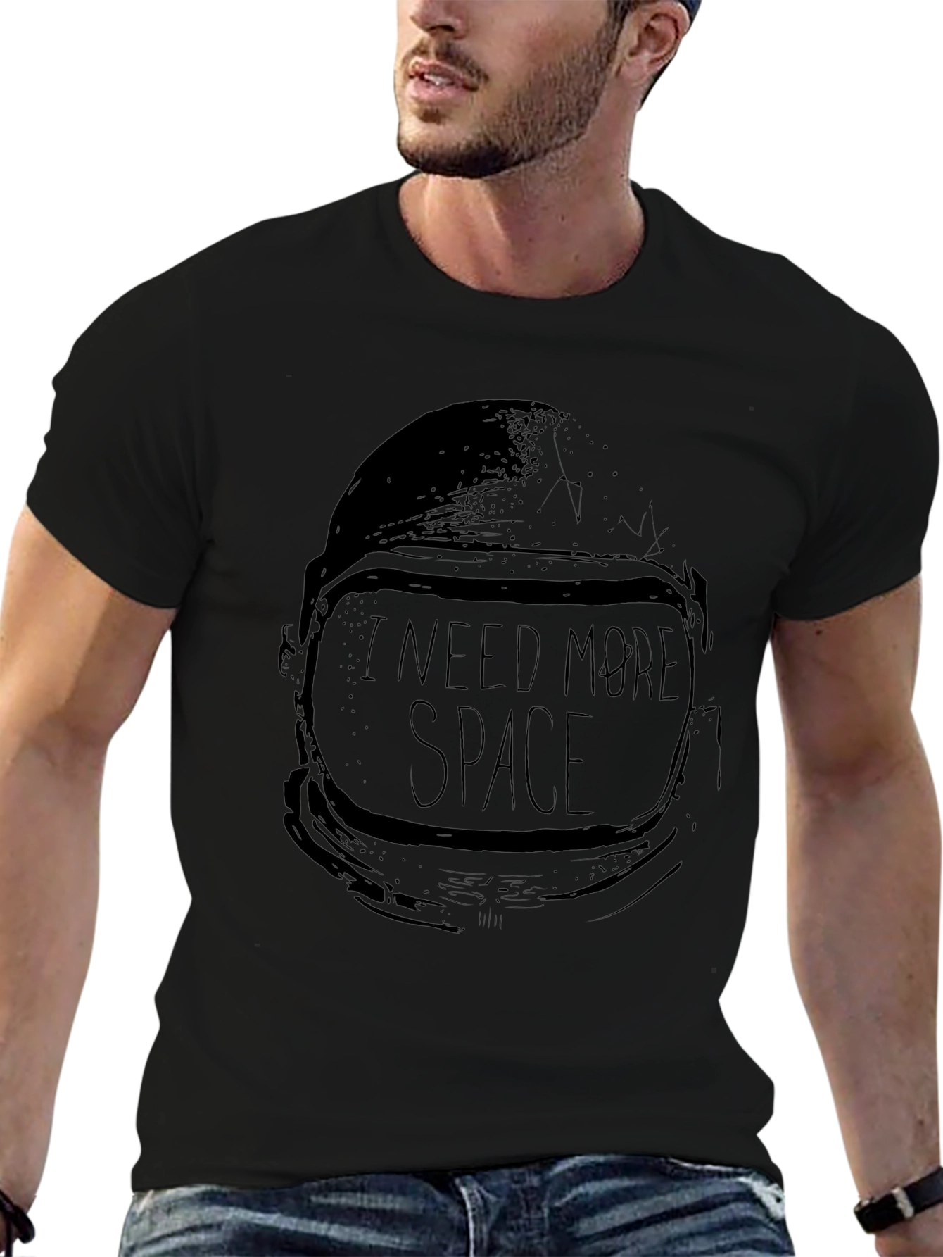 I Need More Space Graphic Tee - Black