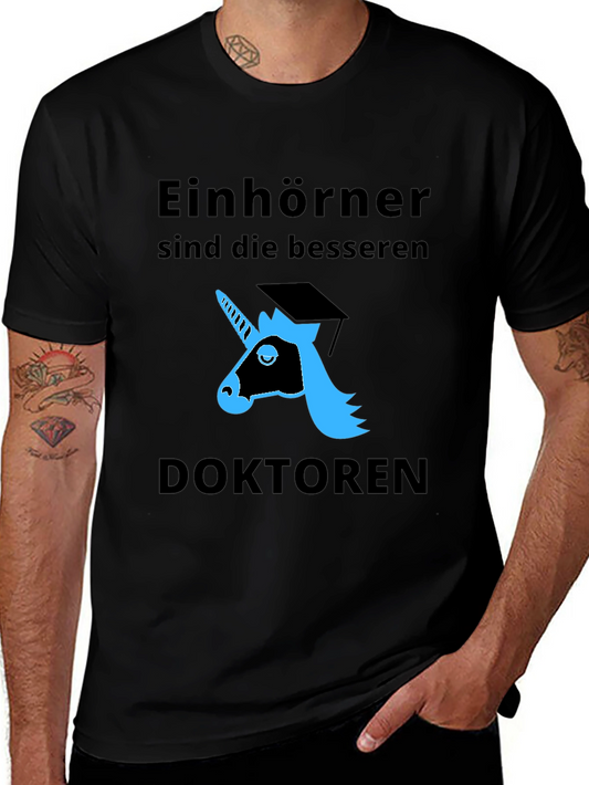 Einhorner Doktoren T-Shirt - Unicorn PhD Tee