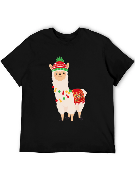 Festive Llama T-Shirt - Holiday Fun!