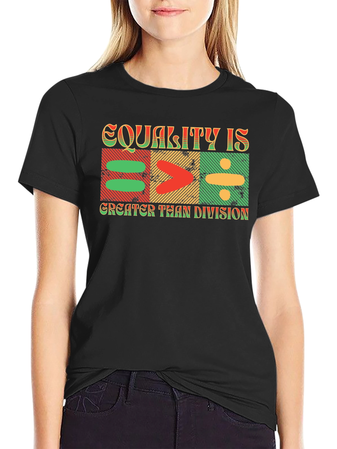 Equality is Greater Than Division Graphic Tee