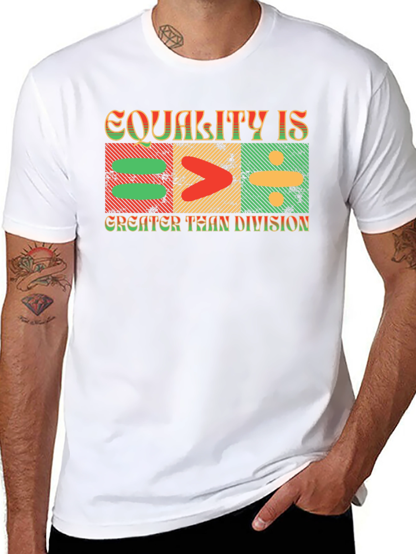 Equality is Greater Than Division Graphic Tee