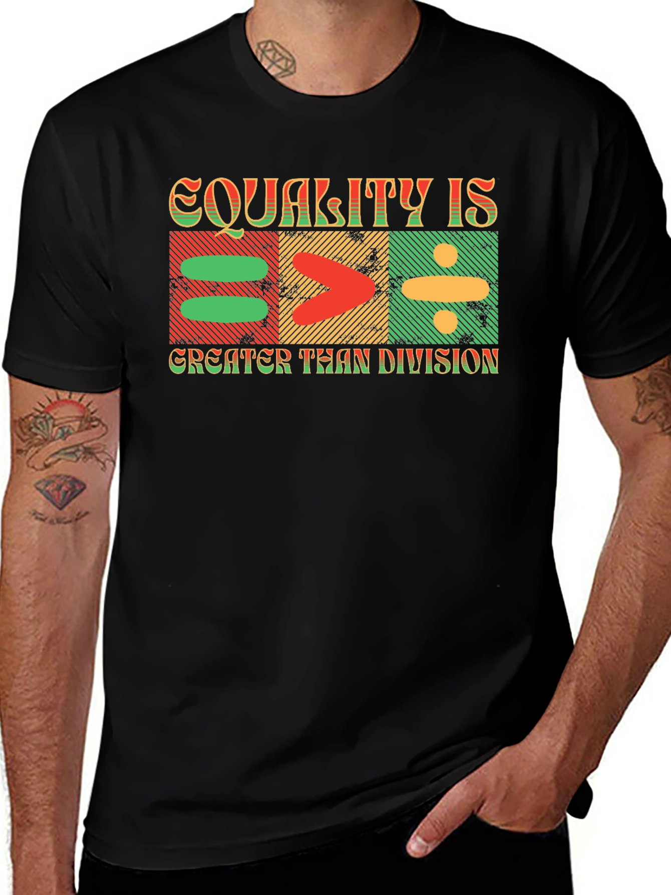 Equality is Greater Than Division Graphic Tee