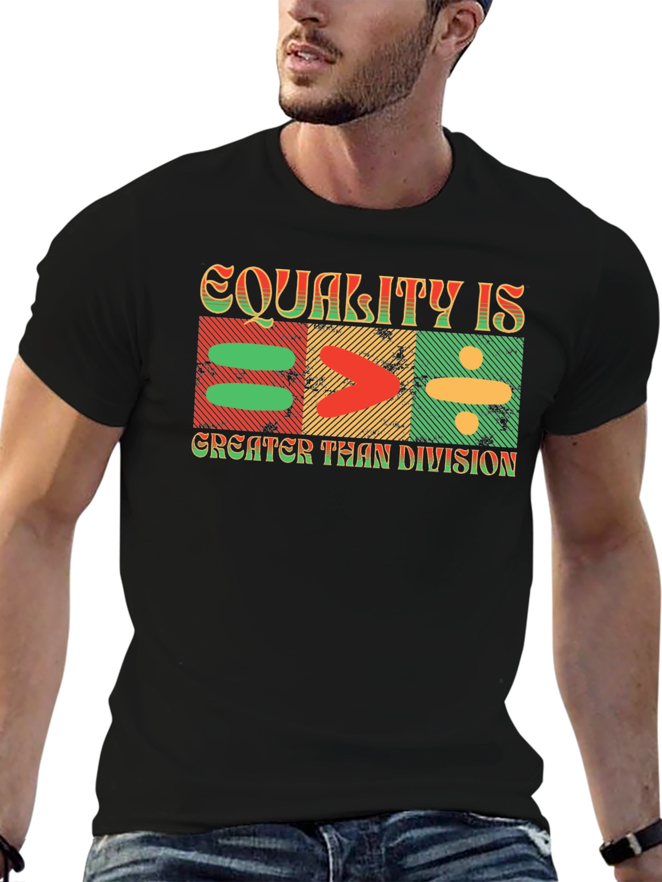 Equality is Greater Than Division Graphic Tee