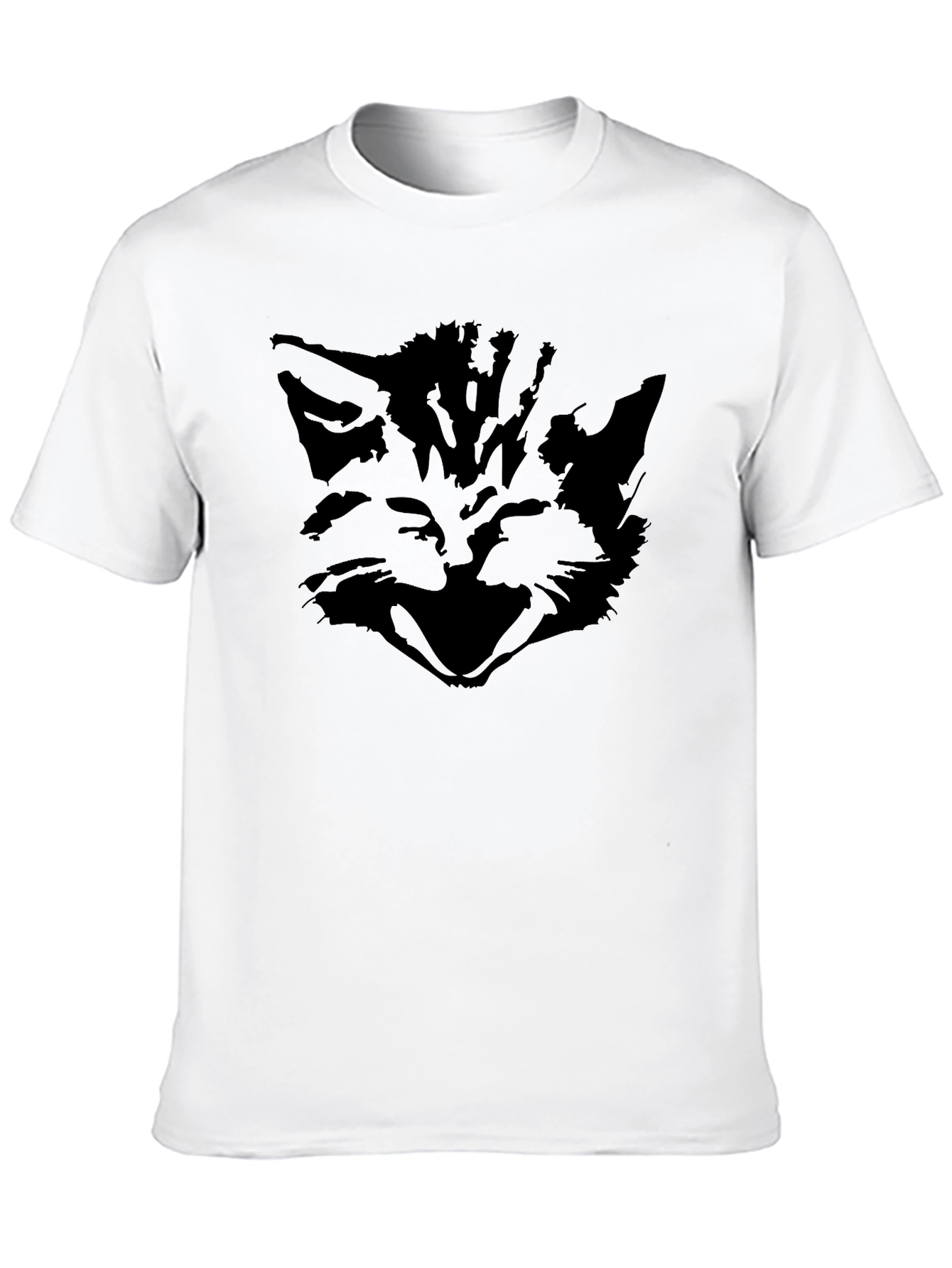Mens Black Cat Graphic Tee - Stylish & Unique