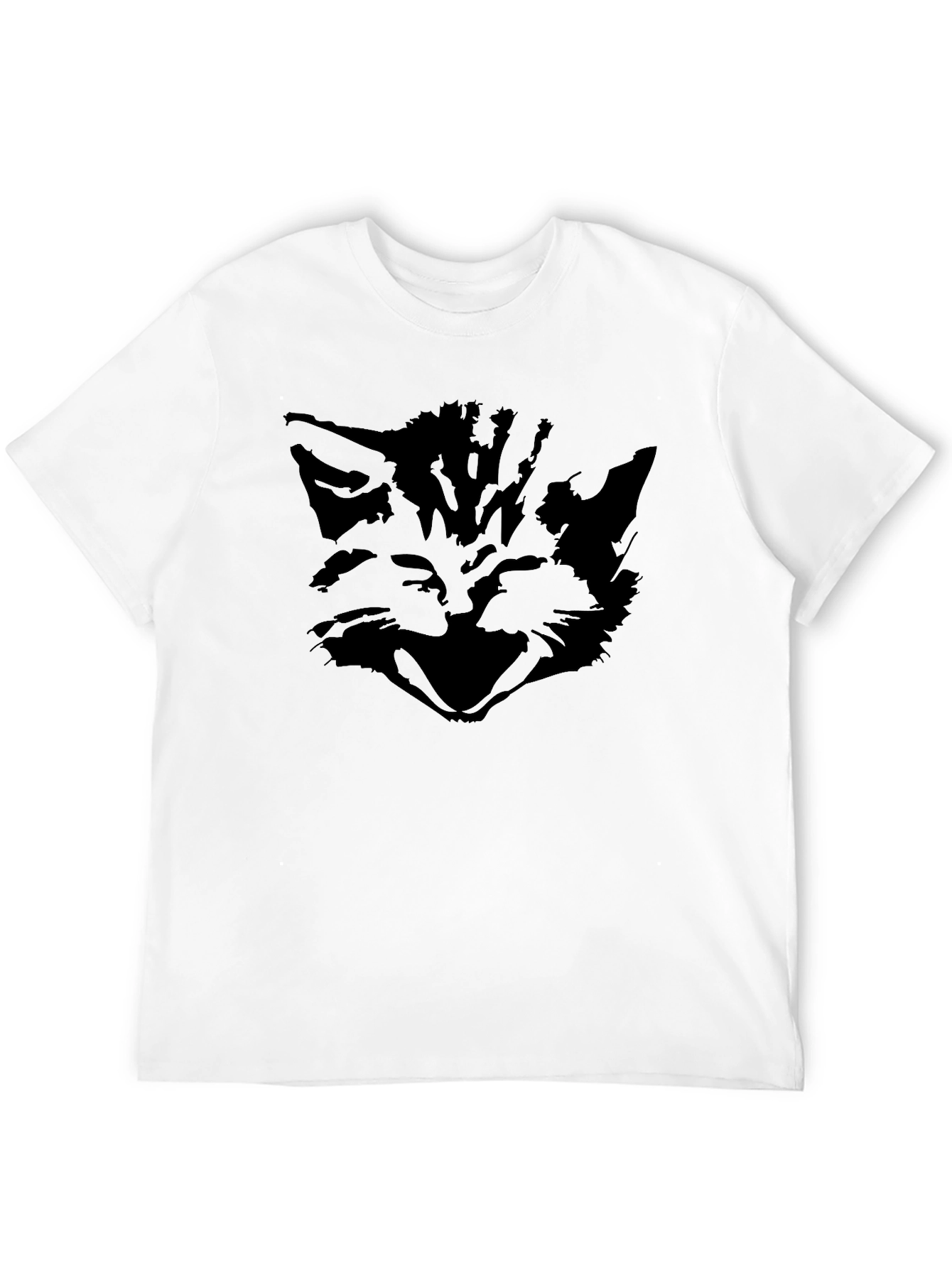 Mens Black Cat Graphic Tee - Stylish & Unique