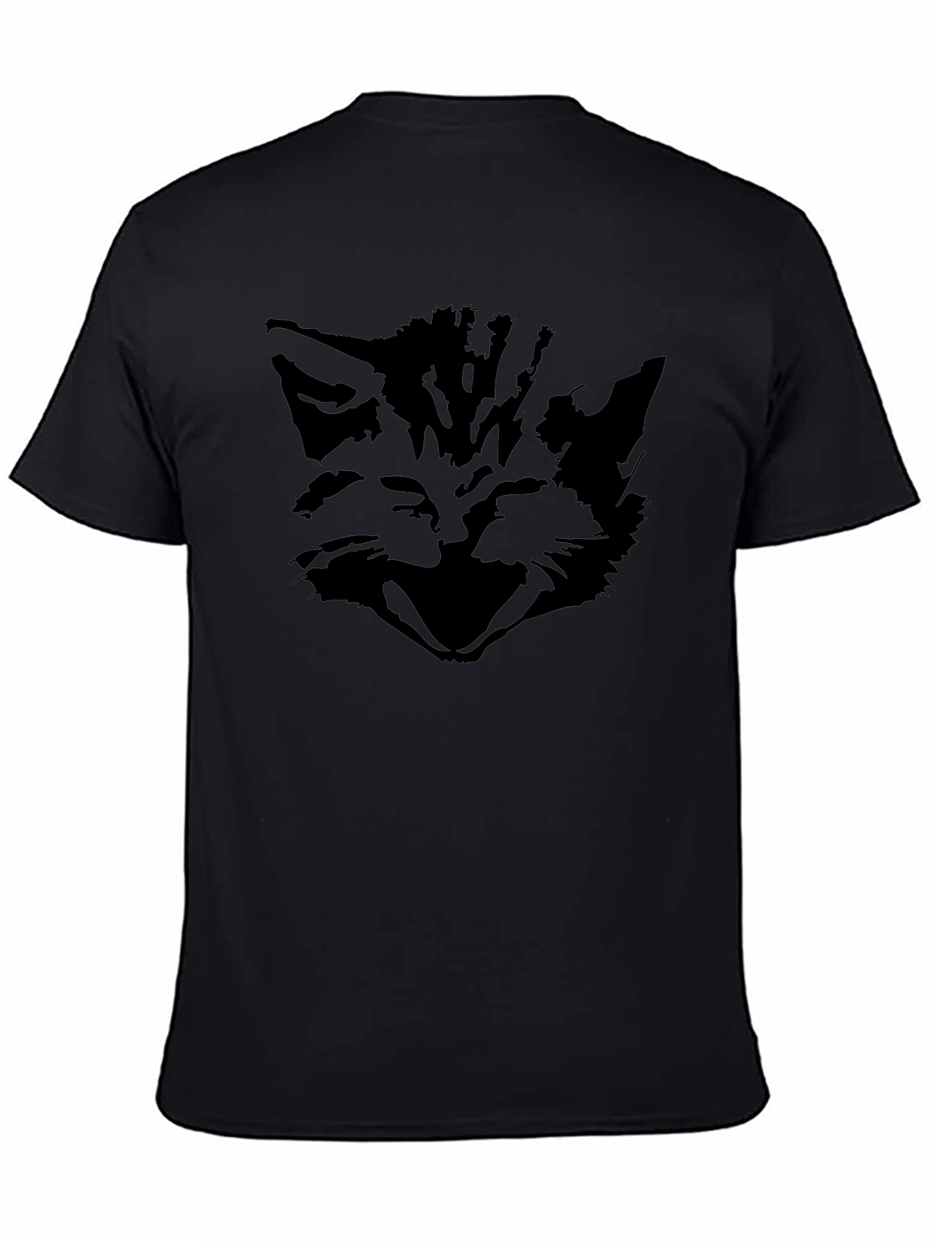 Mens Black Cat Graphic Tee - Stylish & Unique