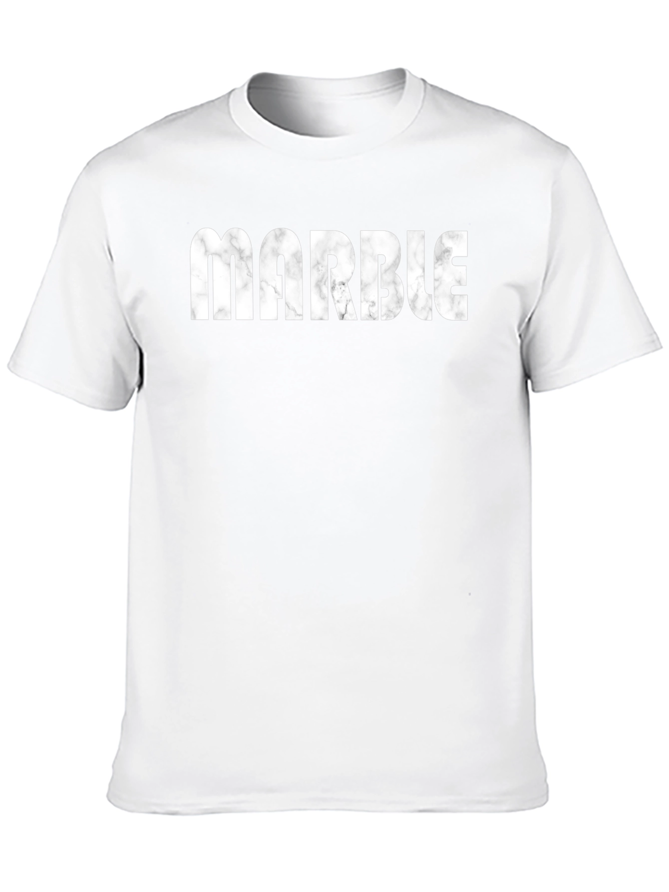 Marble Graphic Print Mens Black T-Shirt
