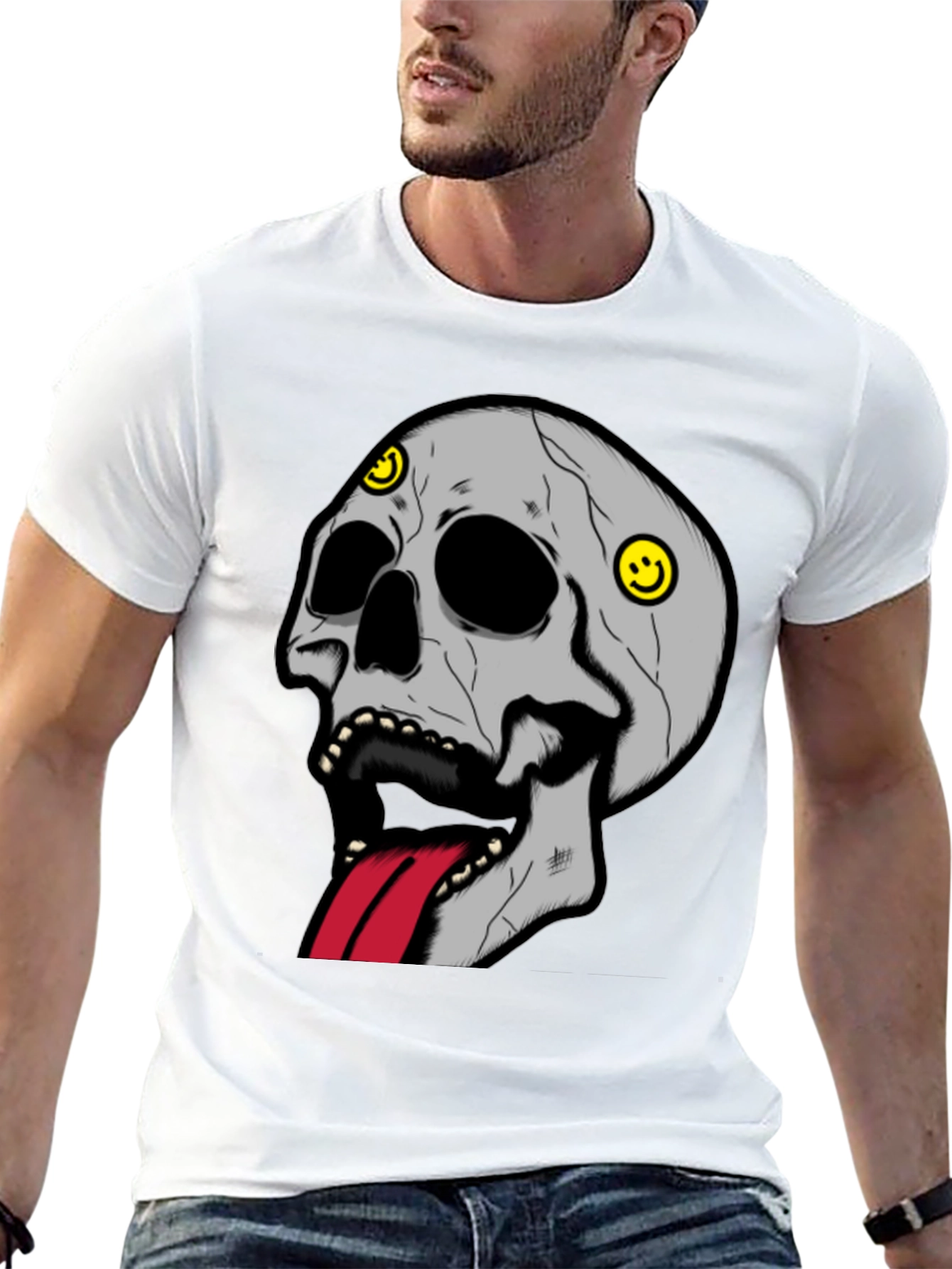 Skull Graphic Tee - Edgy Streetwear
