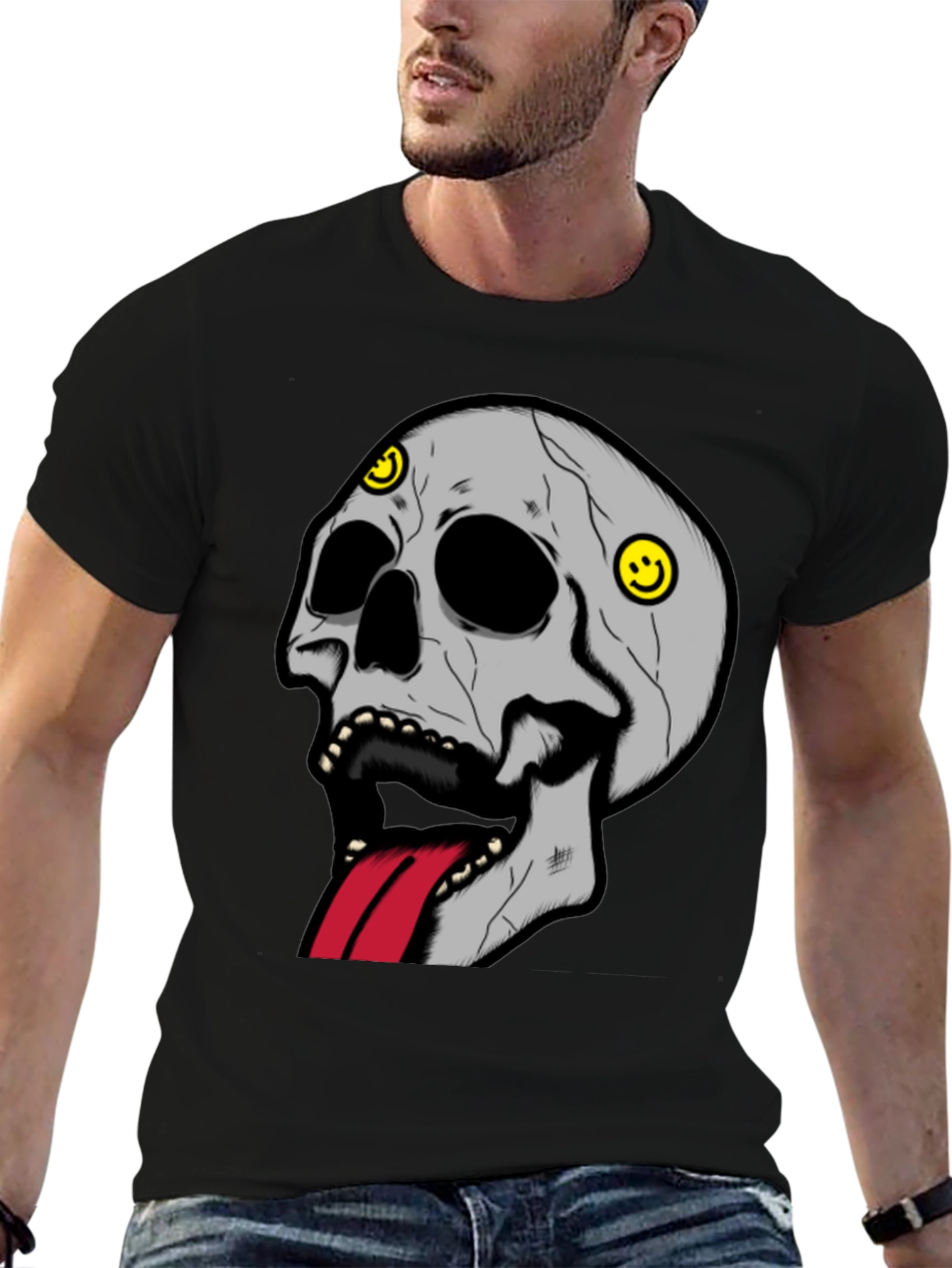 Skull Graphic Tee - Edgy Streetwear