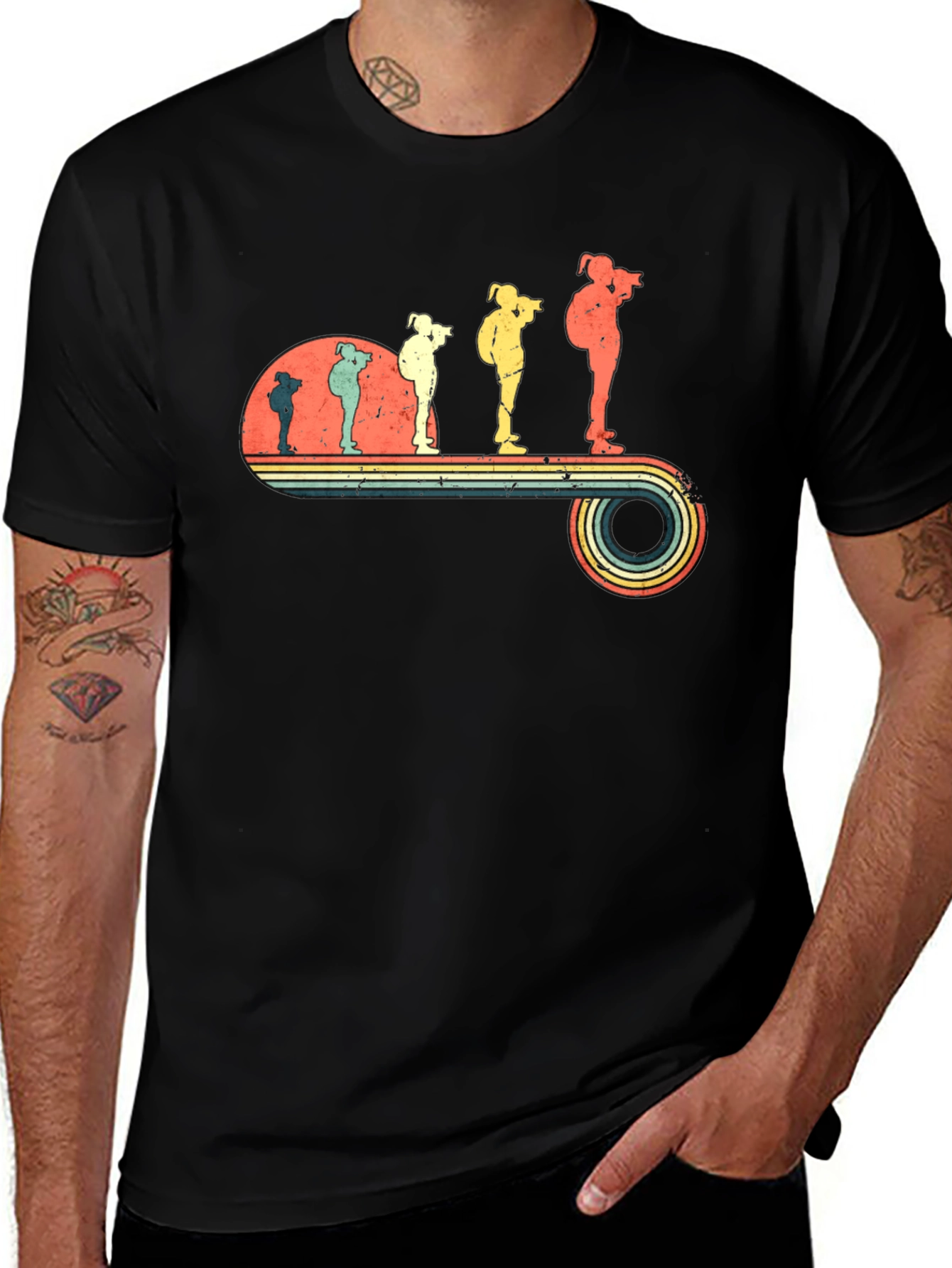 Retro Photographer Evolution T-Shirt