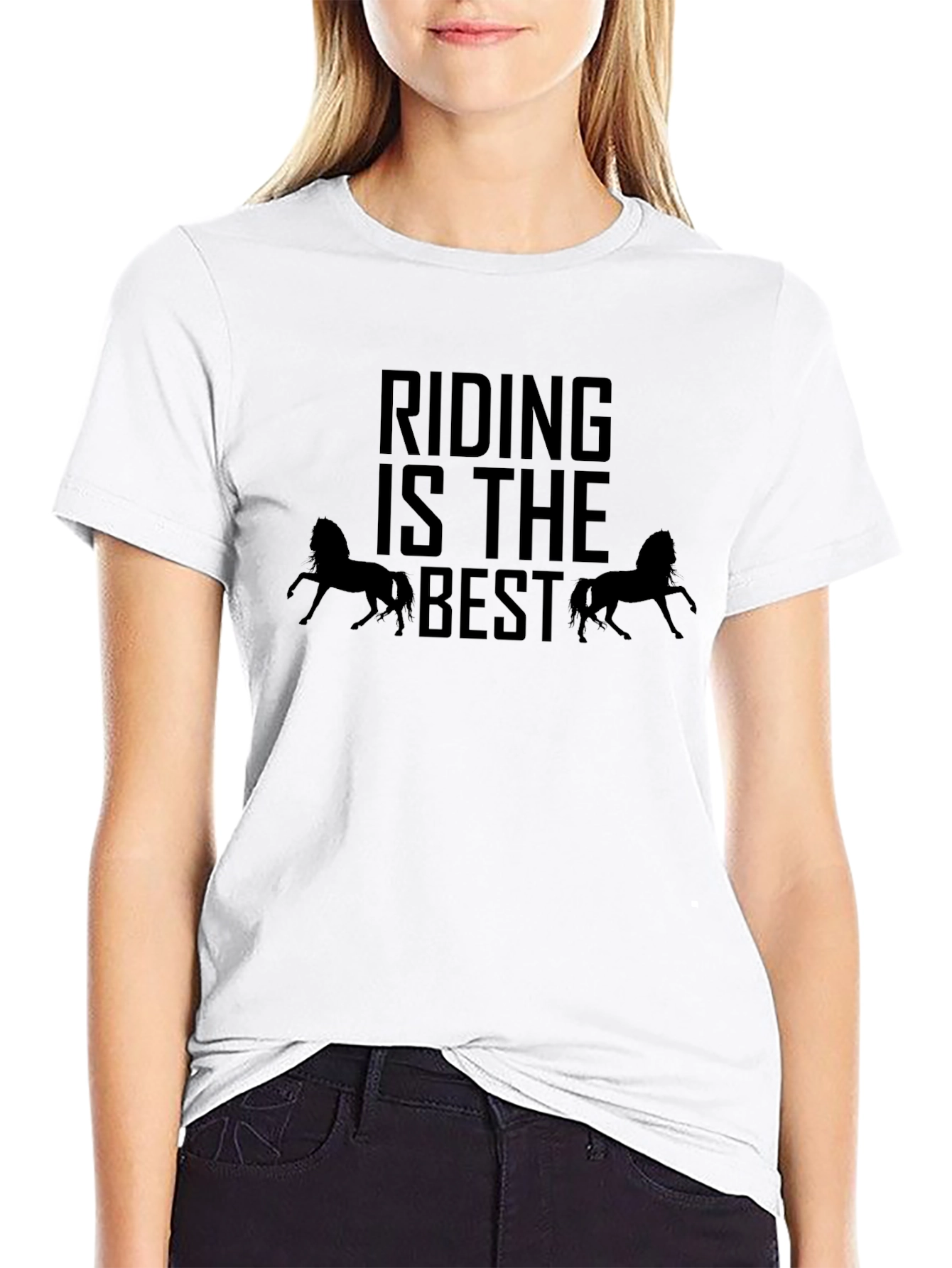 Riding is the Best Black Graphic Tee