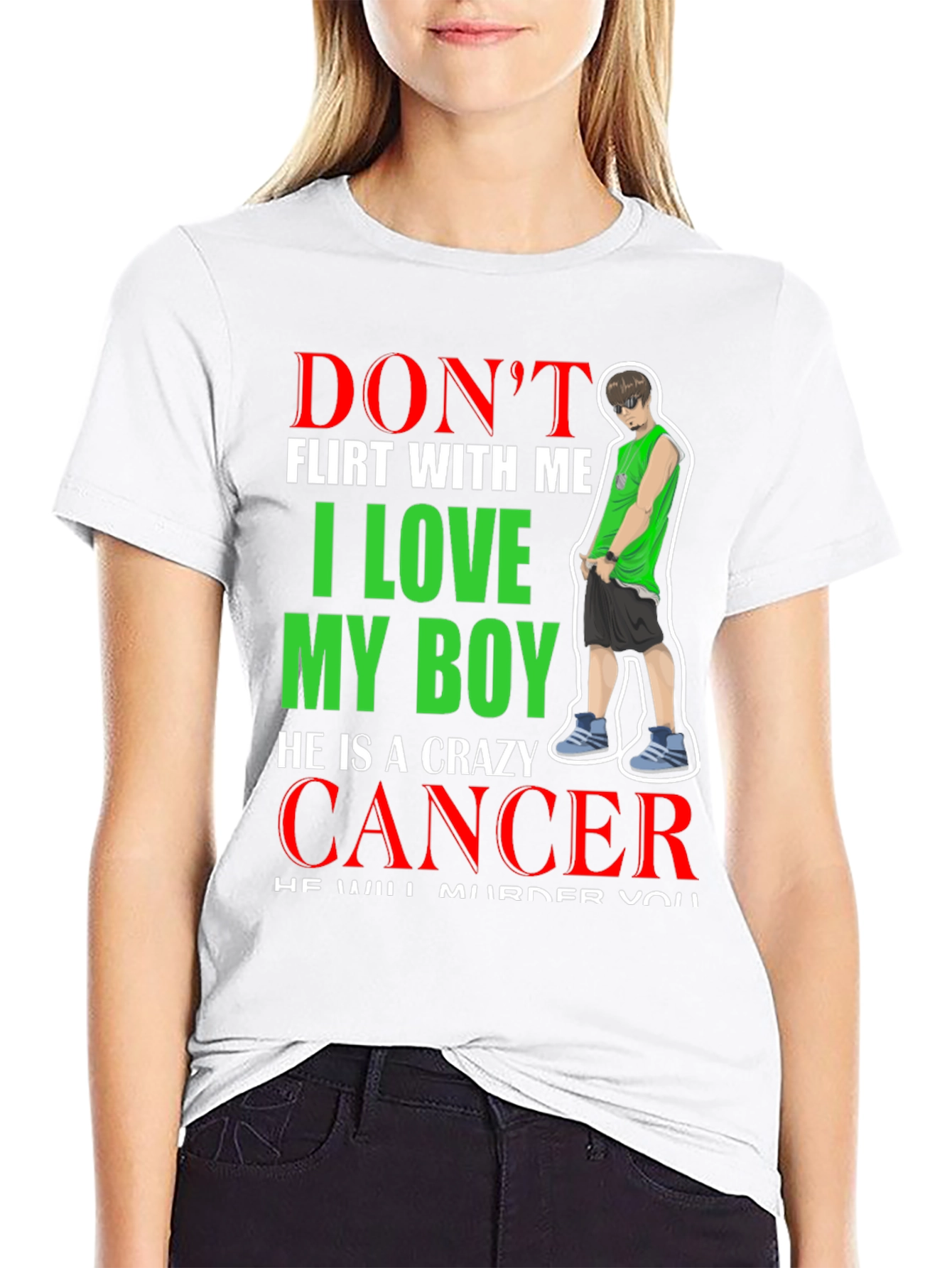 Dont Flirt With Me Crazy Cancer Boy T-Shirt