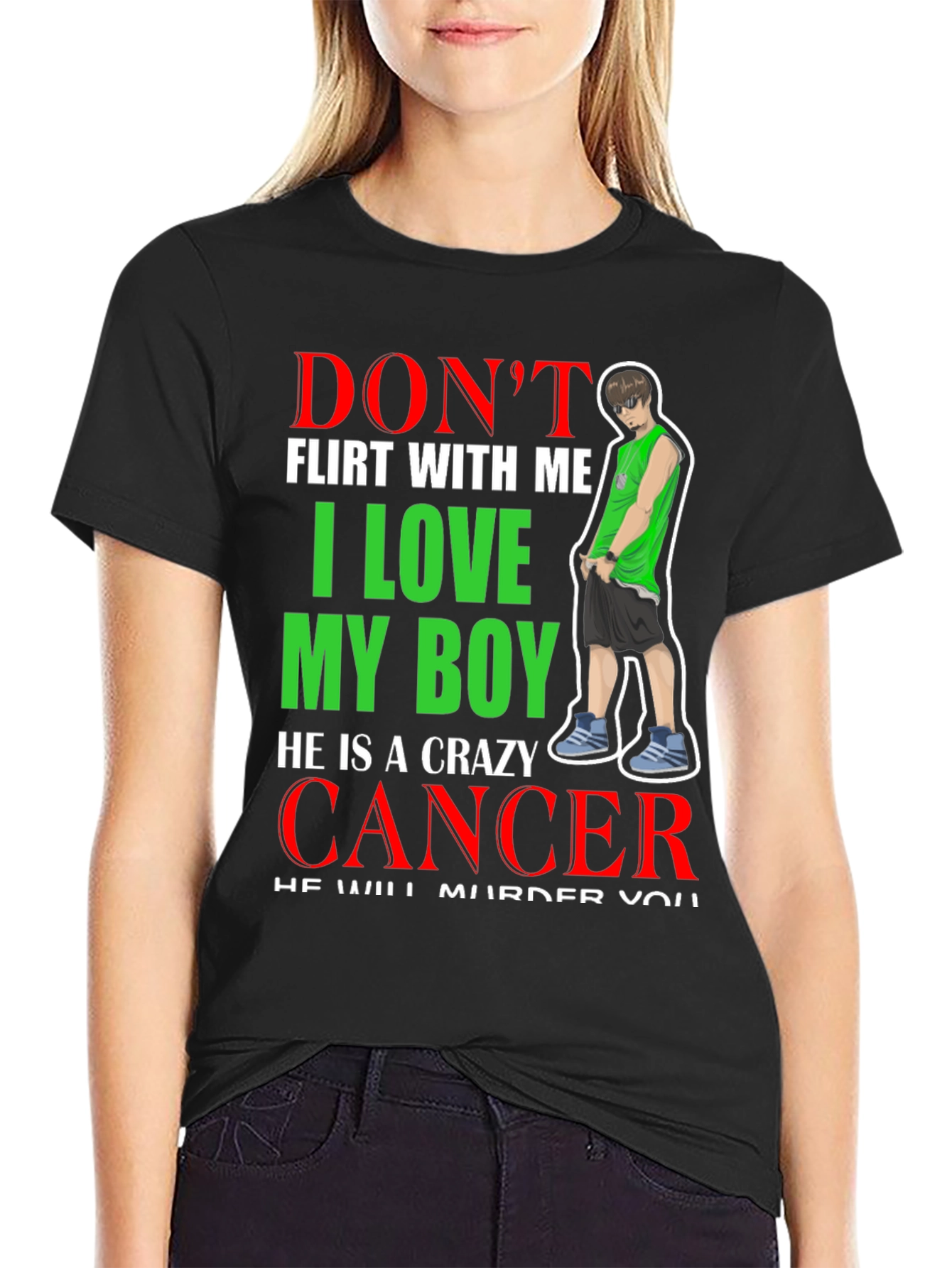Dont Flirt With Me Crazy Cancer Boy T-Shirt