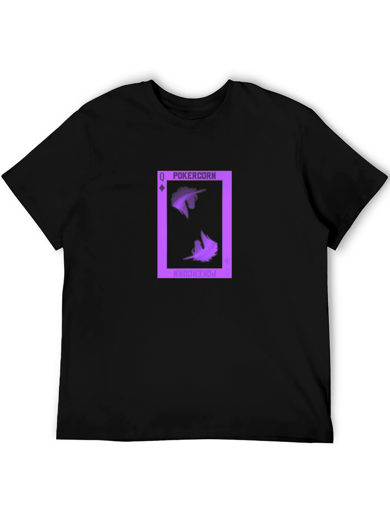 Pokercorn Queen Black T-Shirt