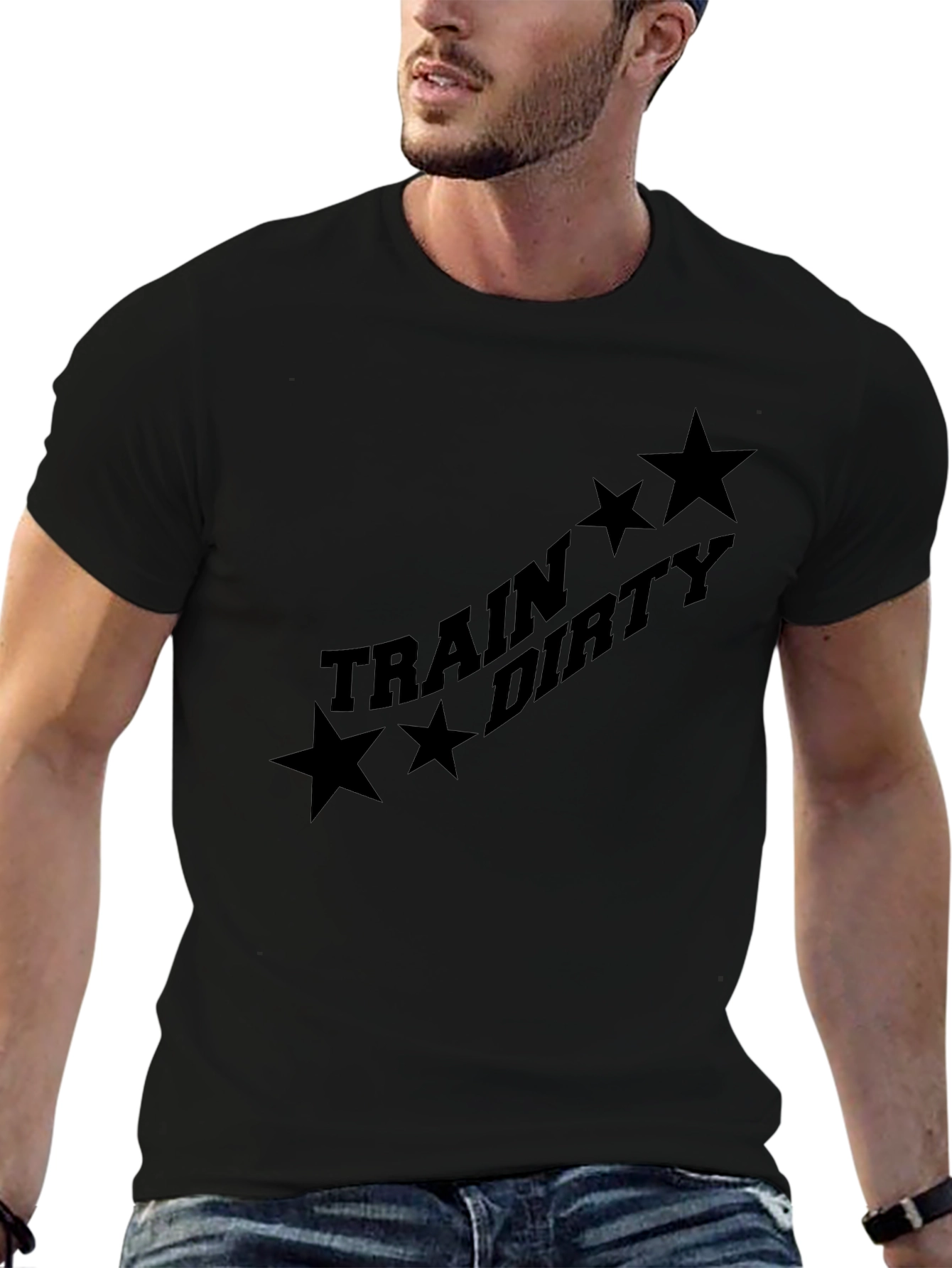 Train Dirty Black Graphic Tee