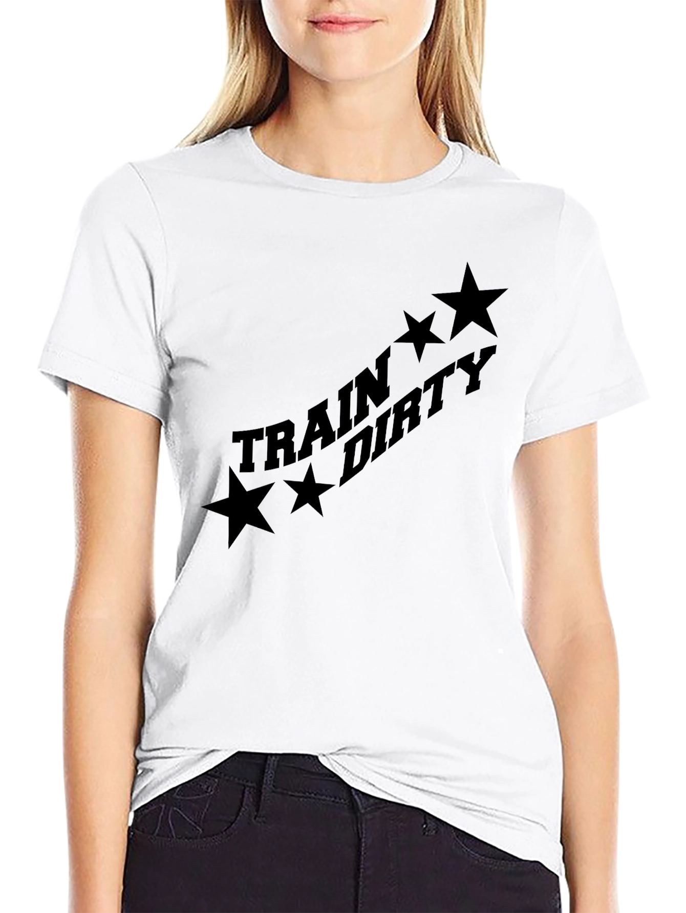 Train Dirty Black Graphic Tee