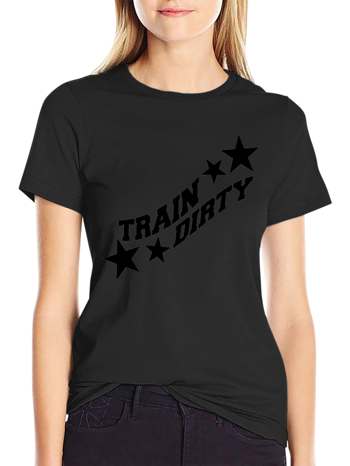 Train Dirty Black Graphic Tee