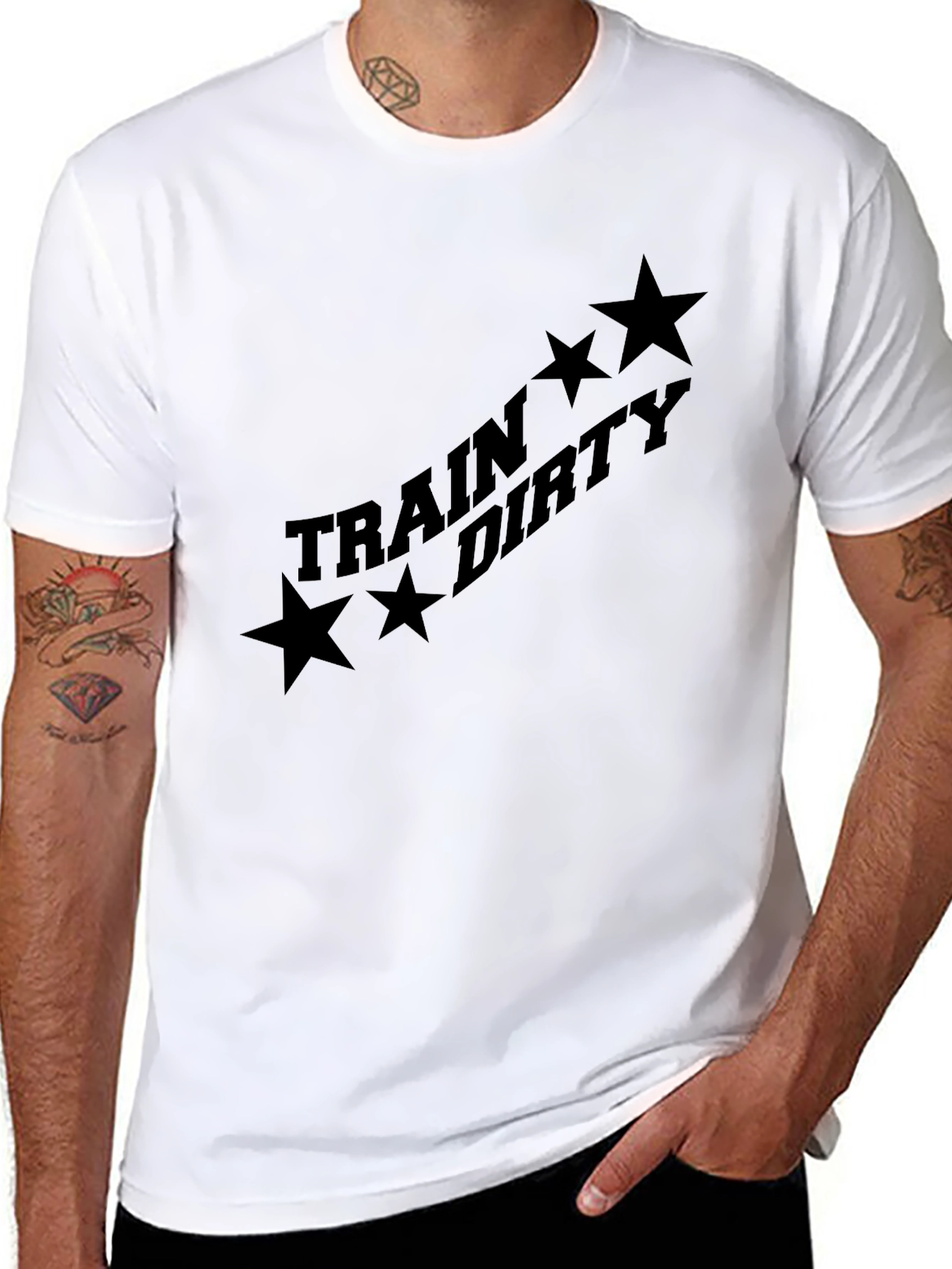 Train Dirty Black Graphic Tee