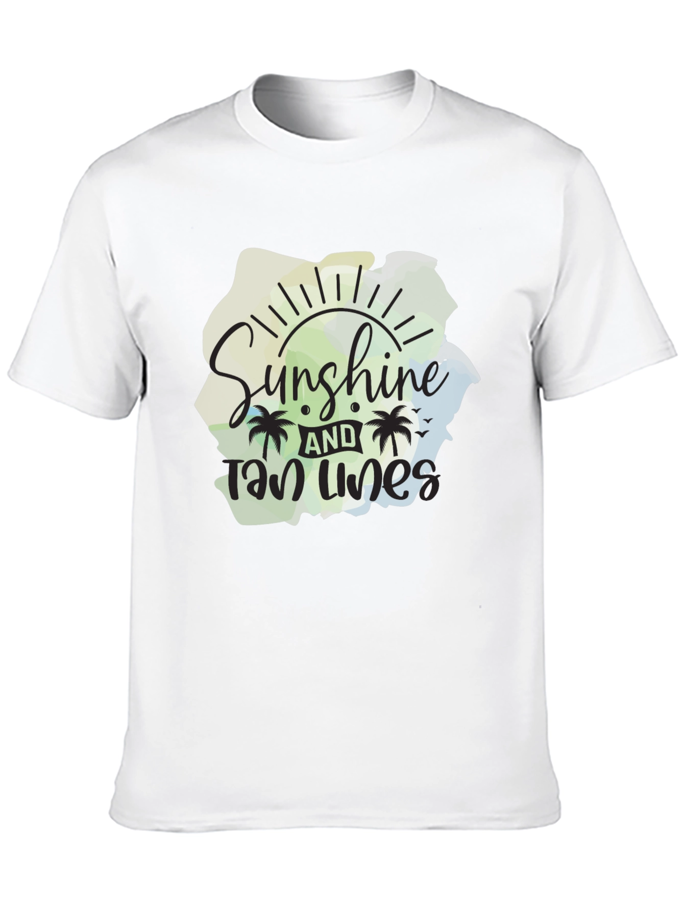 Sunshine and Tan Lines Black T-Shirt