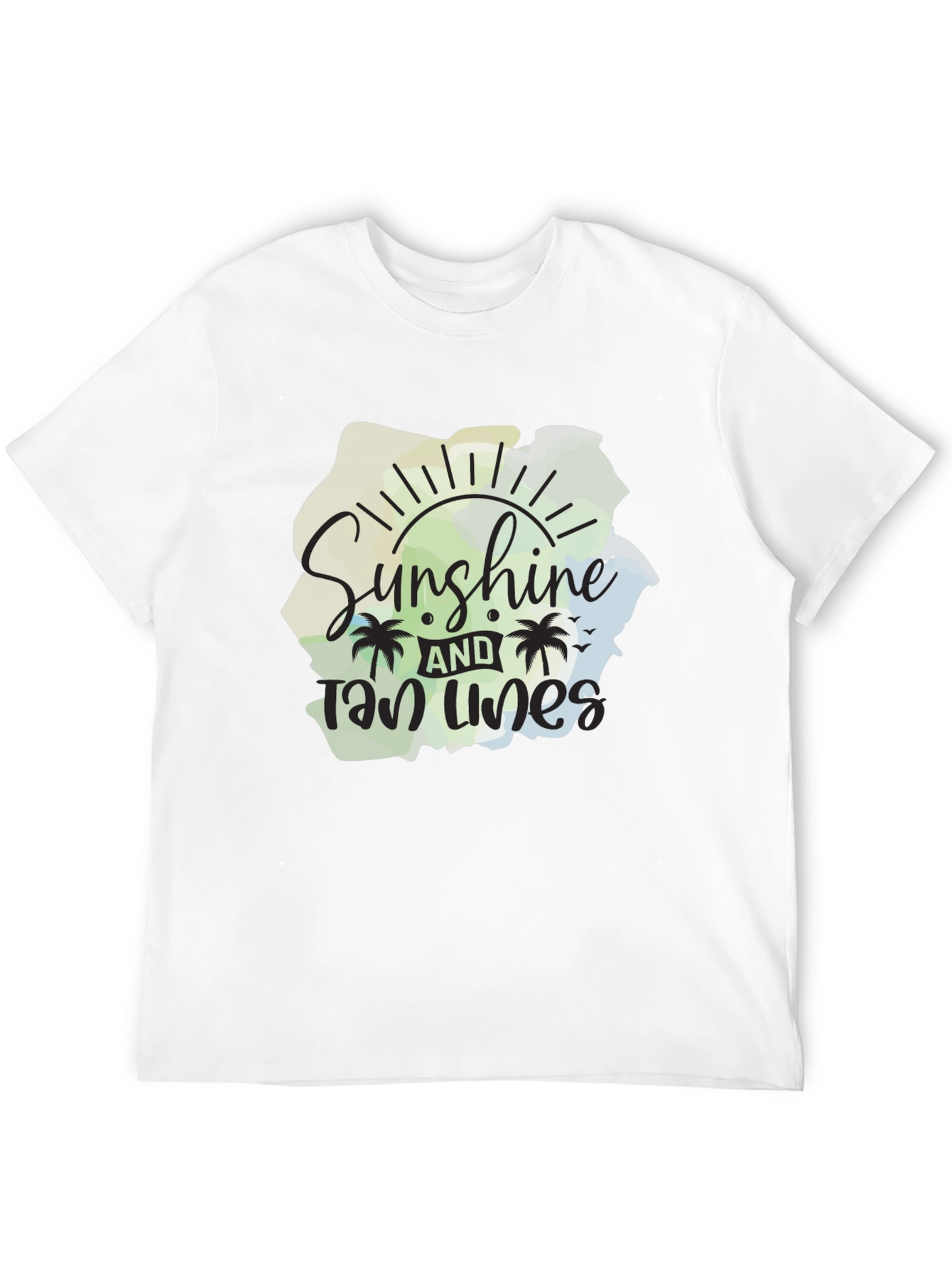 Sunshine and Tan Lines Black T-Shirt