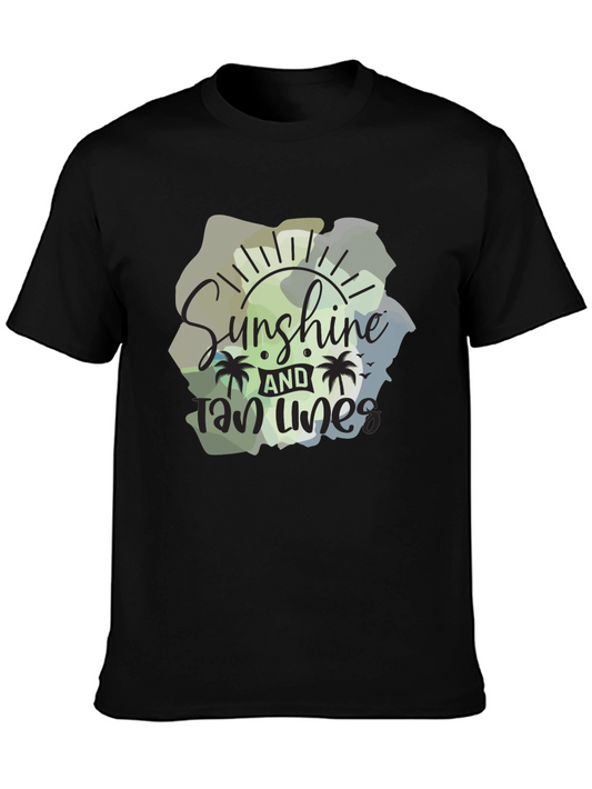 Sunshine and Tan Lines Black T-Shirt