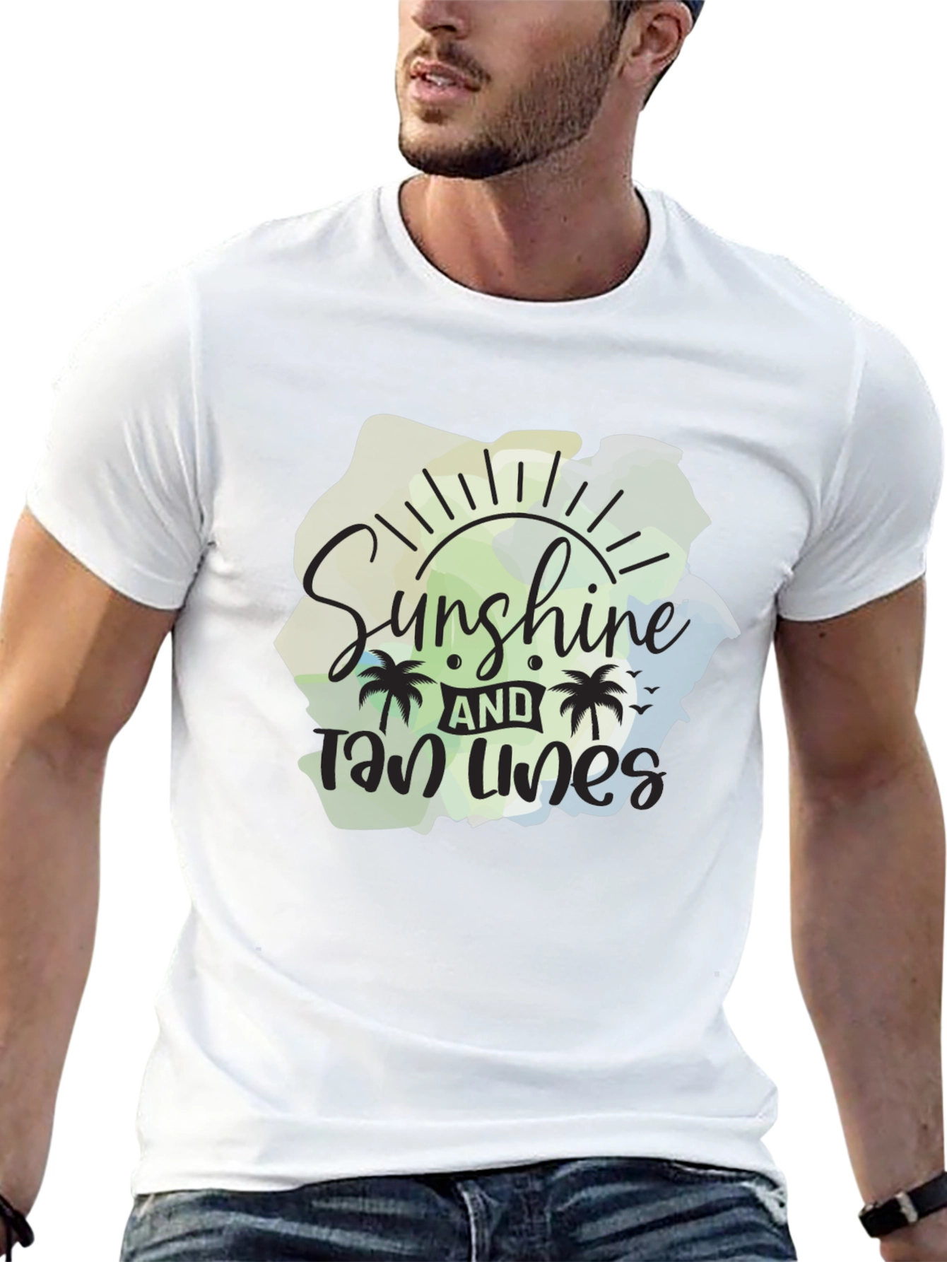 Sunshine and Tan Lines Black T-Shirt