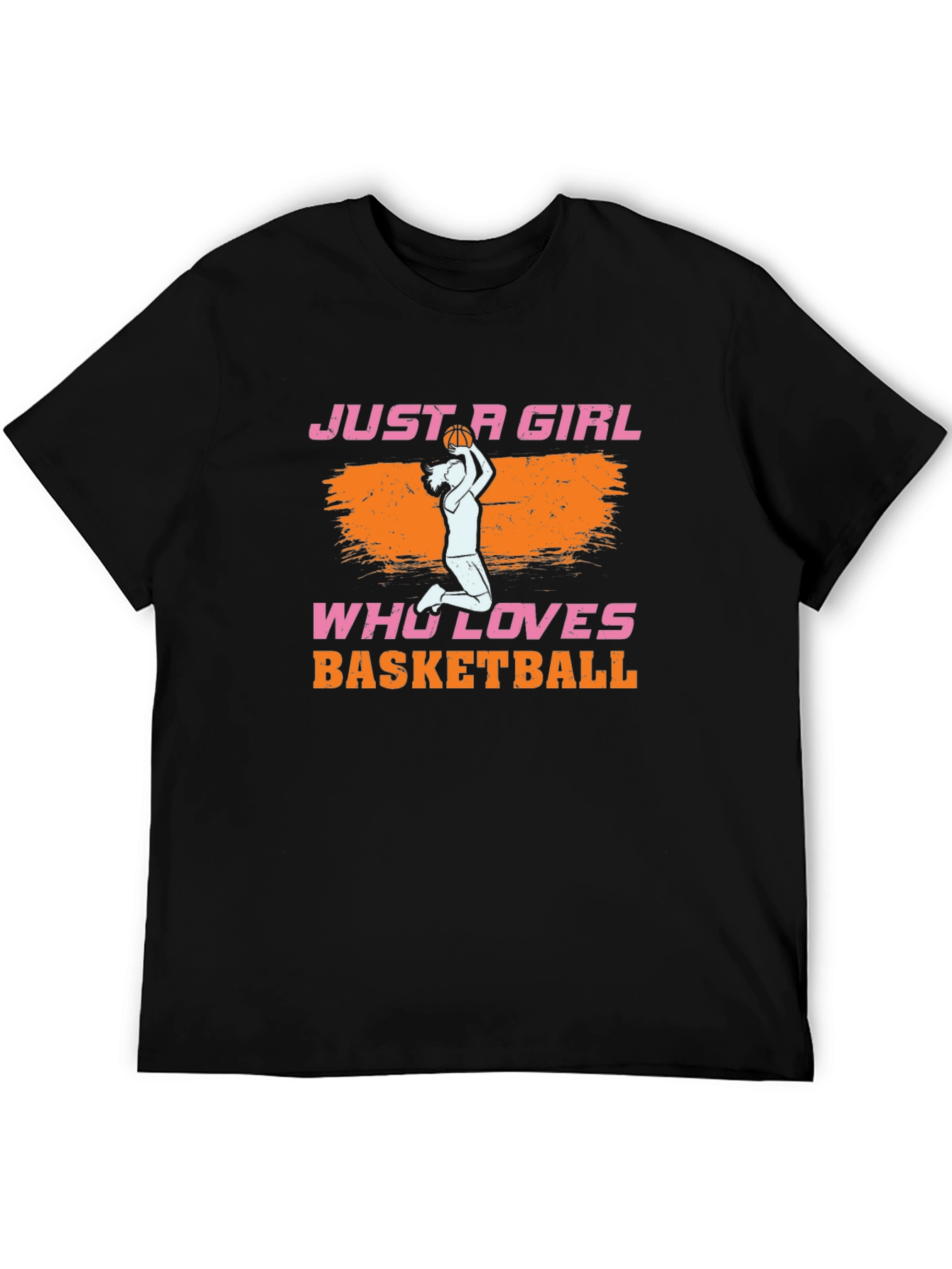 Basketball Girl Graphic Tee - Sporty Casual T-Shirt