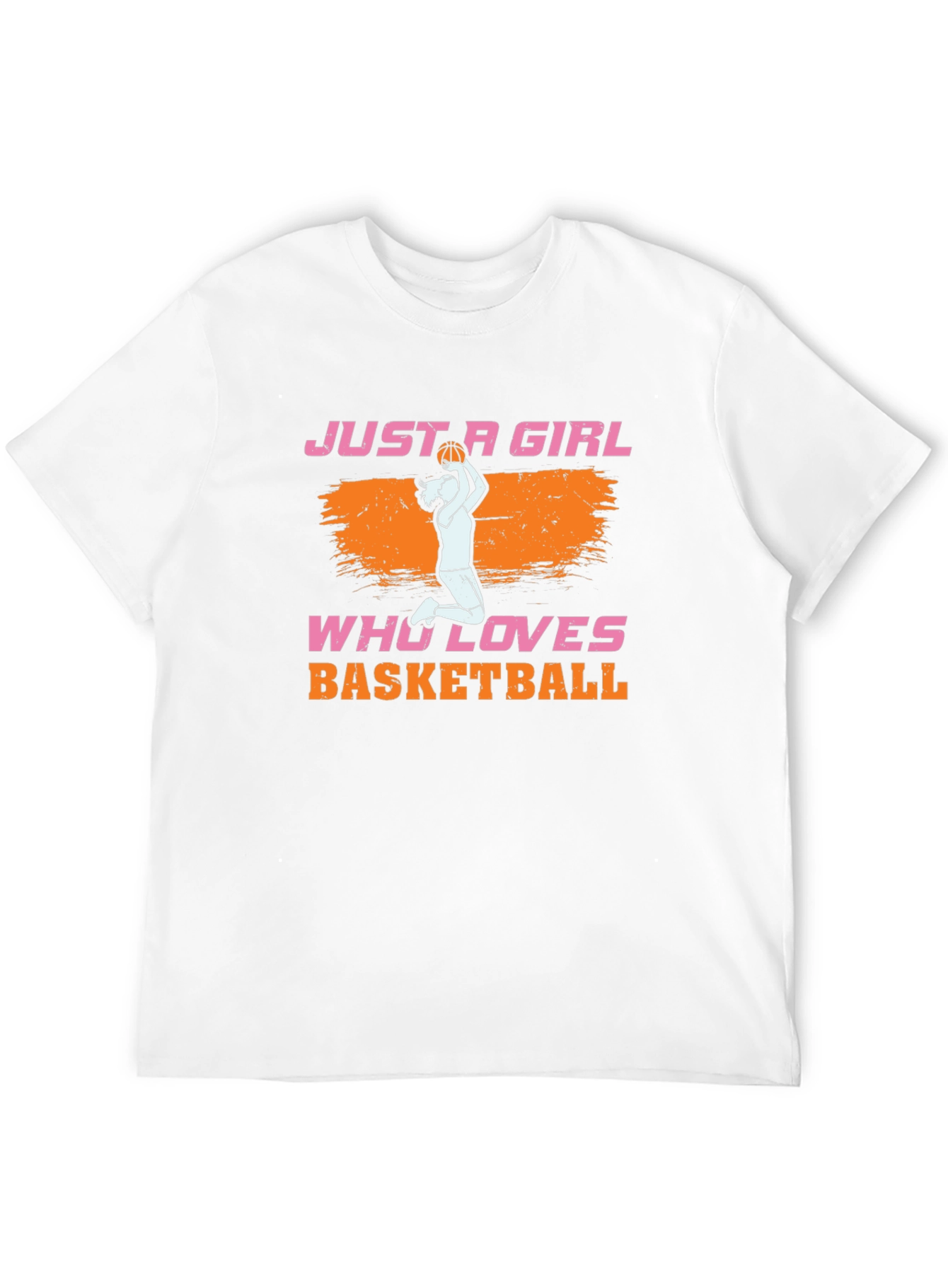 Basketball Girl Graphic Tee - Sporty Casual T-Shirt