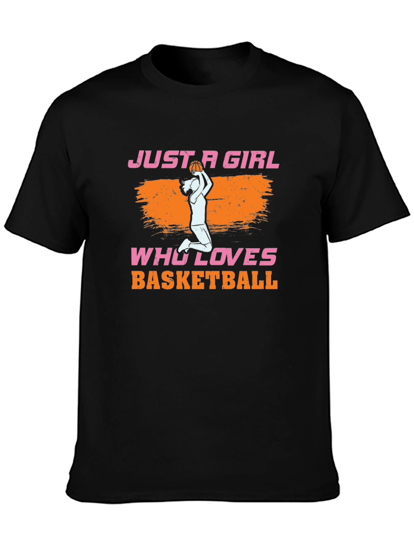 Basketball Girl Graphic Tee - Sporty Casual T-Shirt