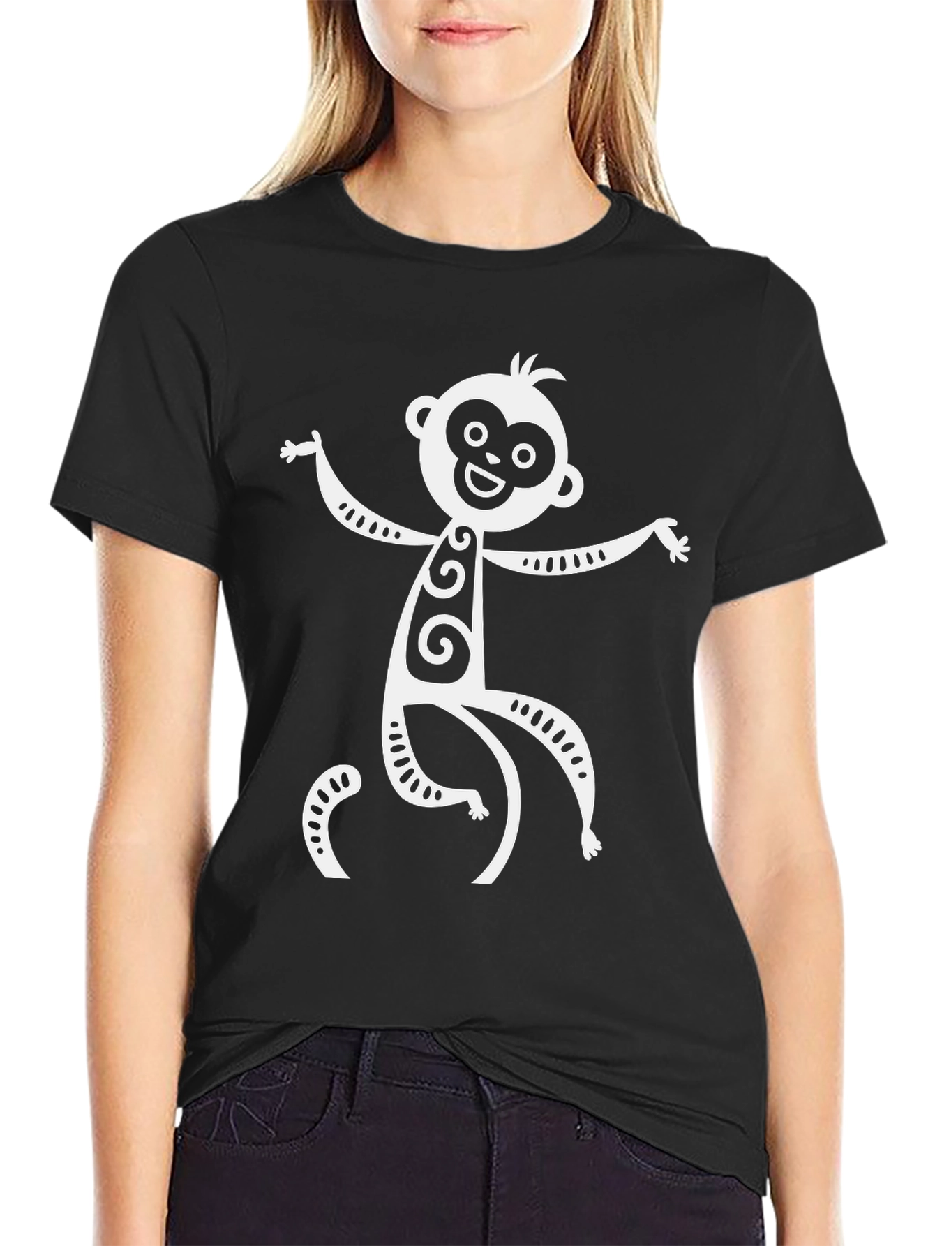 Funky Monkey Graphic T-Shirt - Black Cotton Tee