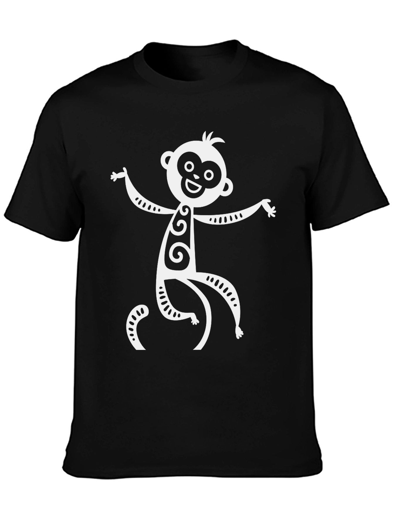 Funky Monkey Graphic T-Shirt - Black Cotton Tee