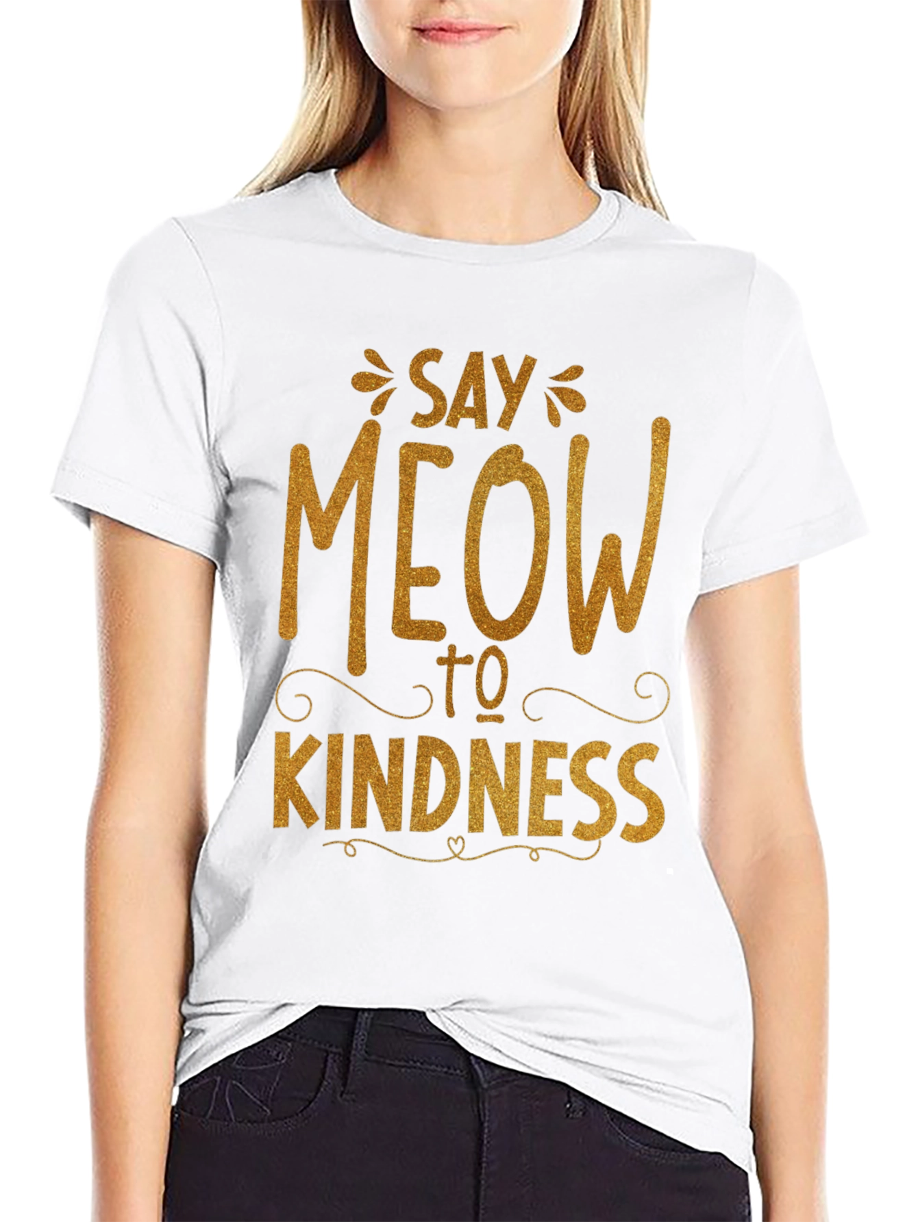 Say Meow to Kindness Graphic Tee