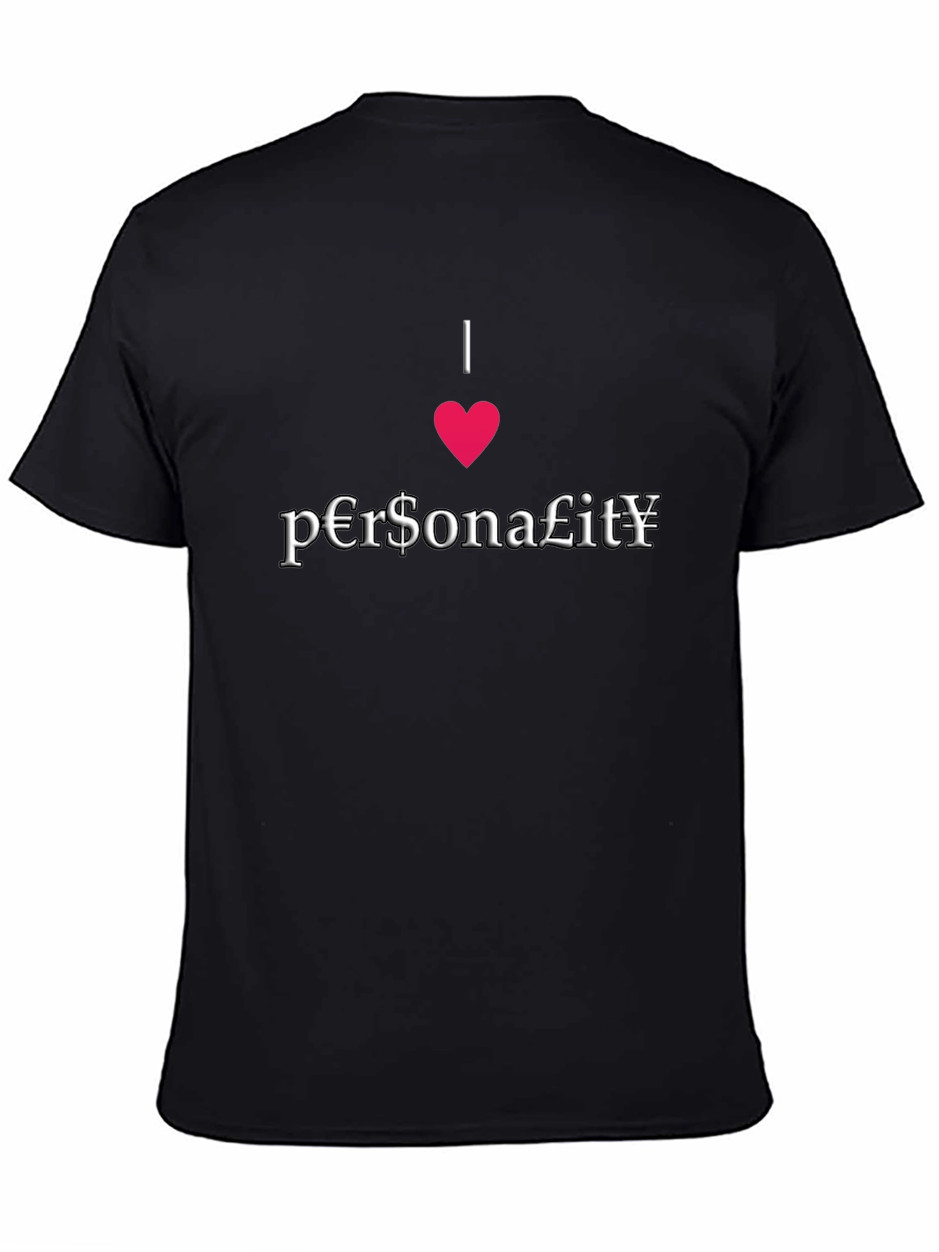 I Heart Personality Black T-Shirt