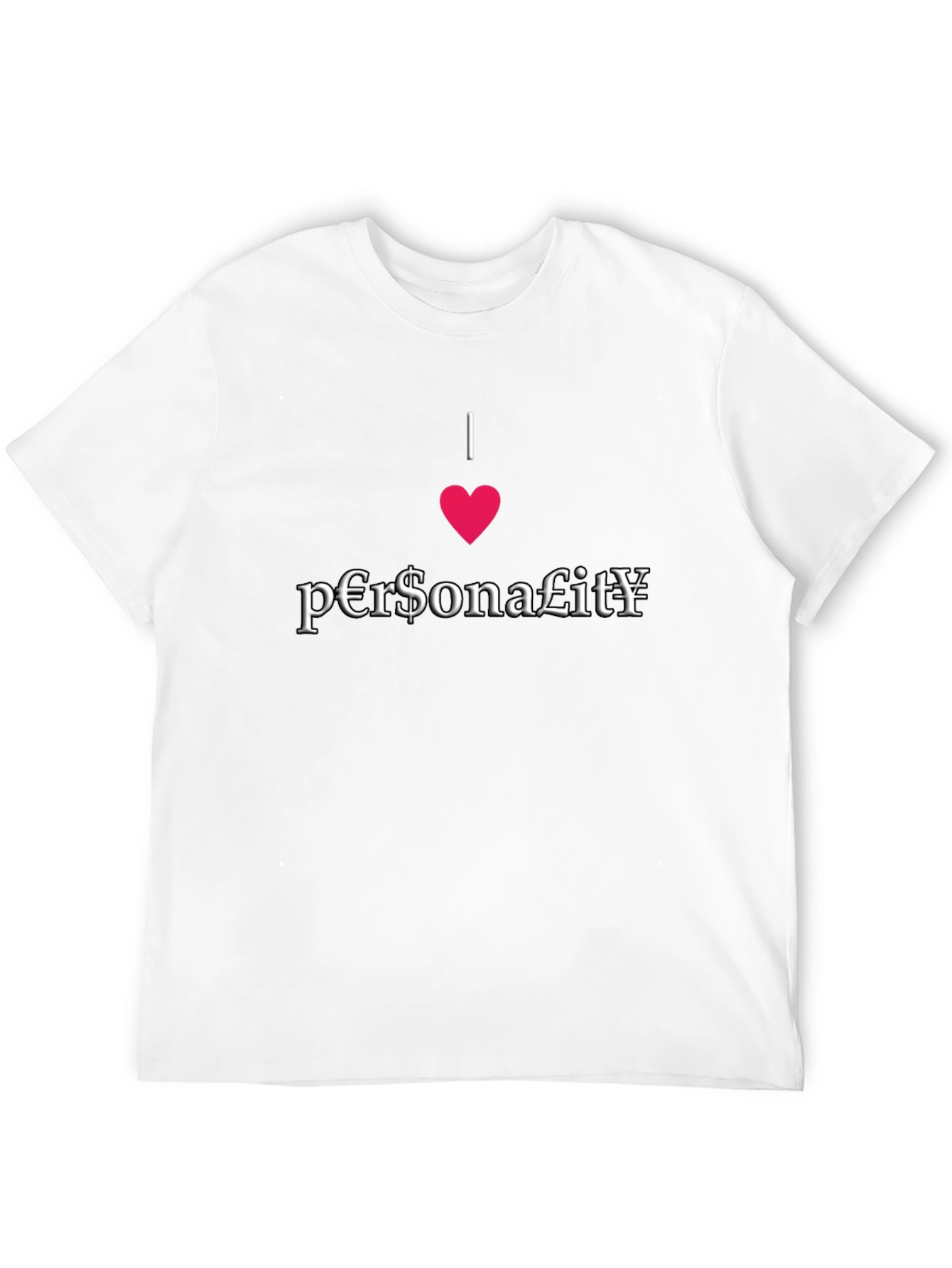 I Heart Personality Black T-Shirt