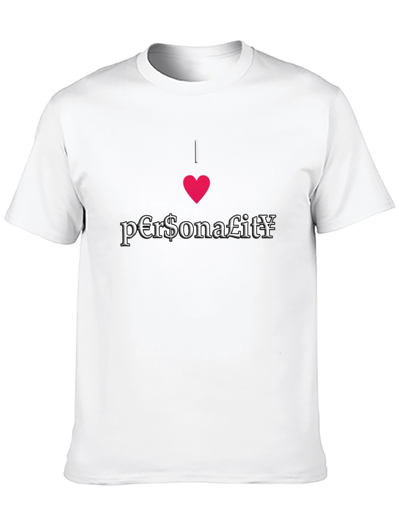 I Heart Personality Black T-Shirt