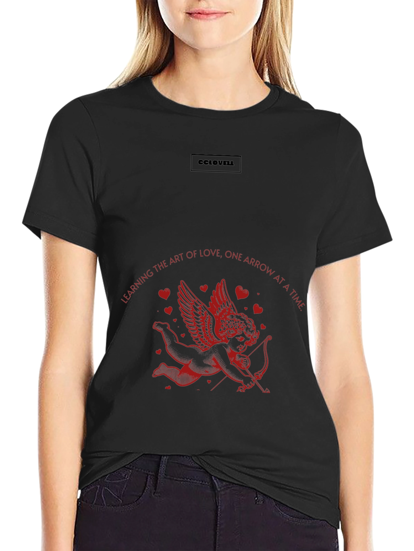 Cupids Arrow Graphic Tee - Black