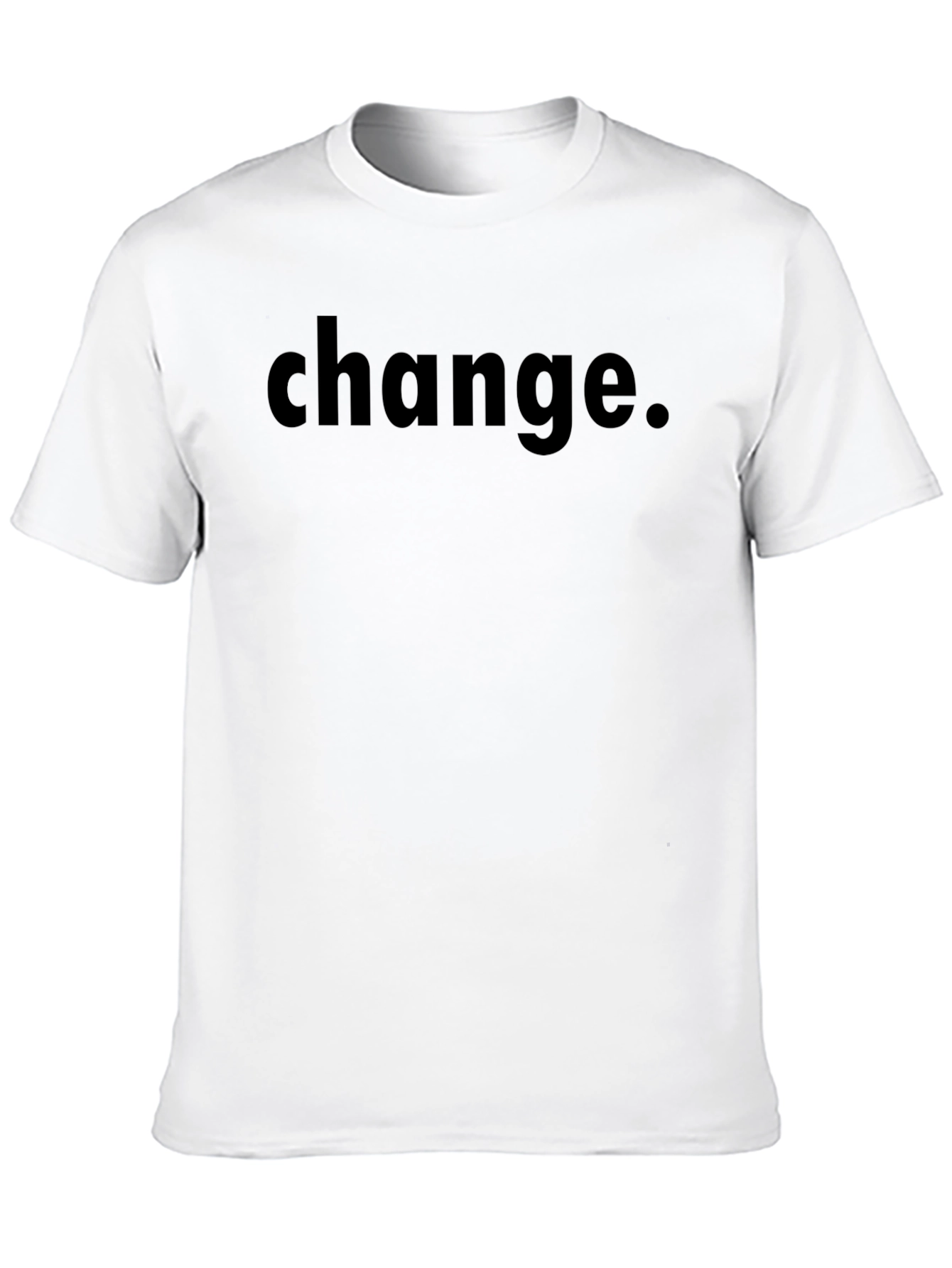 Change Graphic T-Shirt - Black Crew Neck Tee