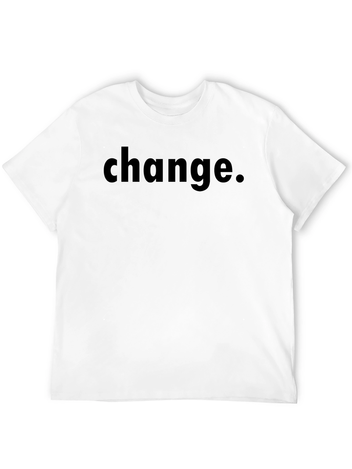 Change Graphic T-Shirt - Black Crew Neck Tee