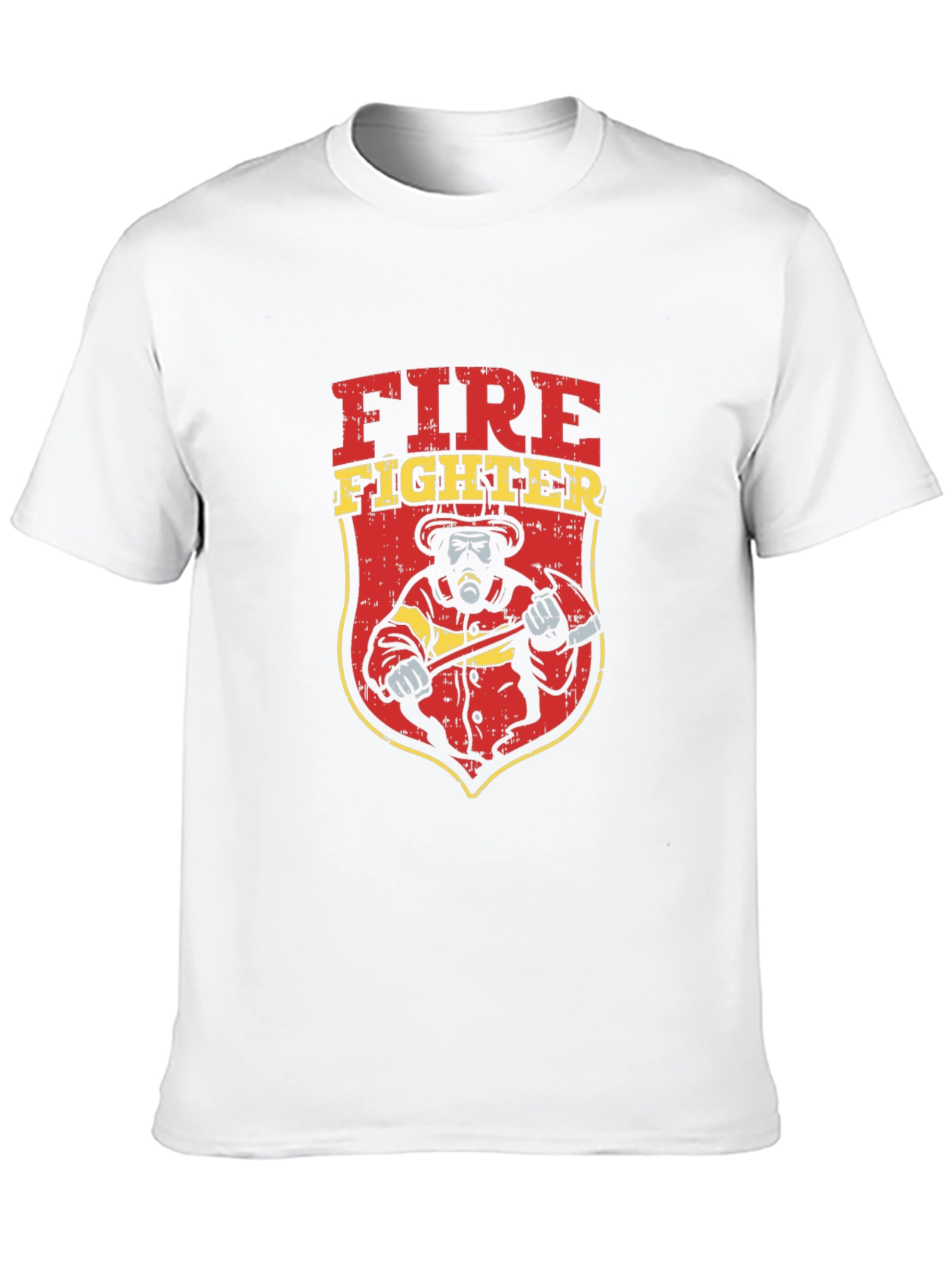 Firefighter Graphic Tee - Black Cotton T-Shirt