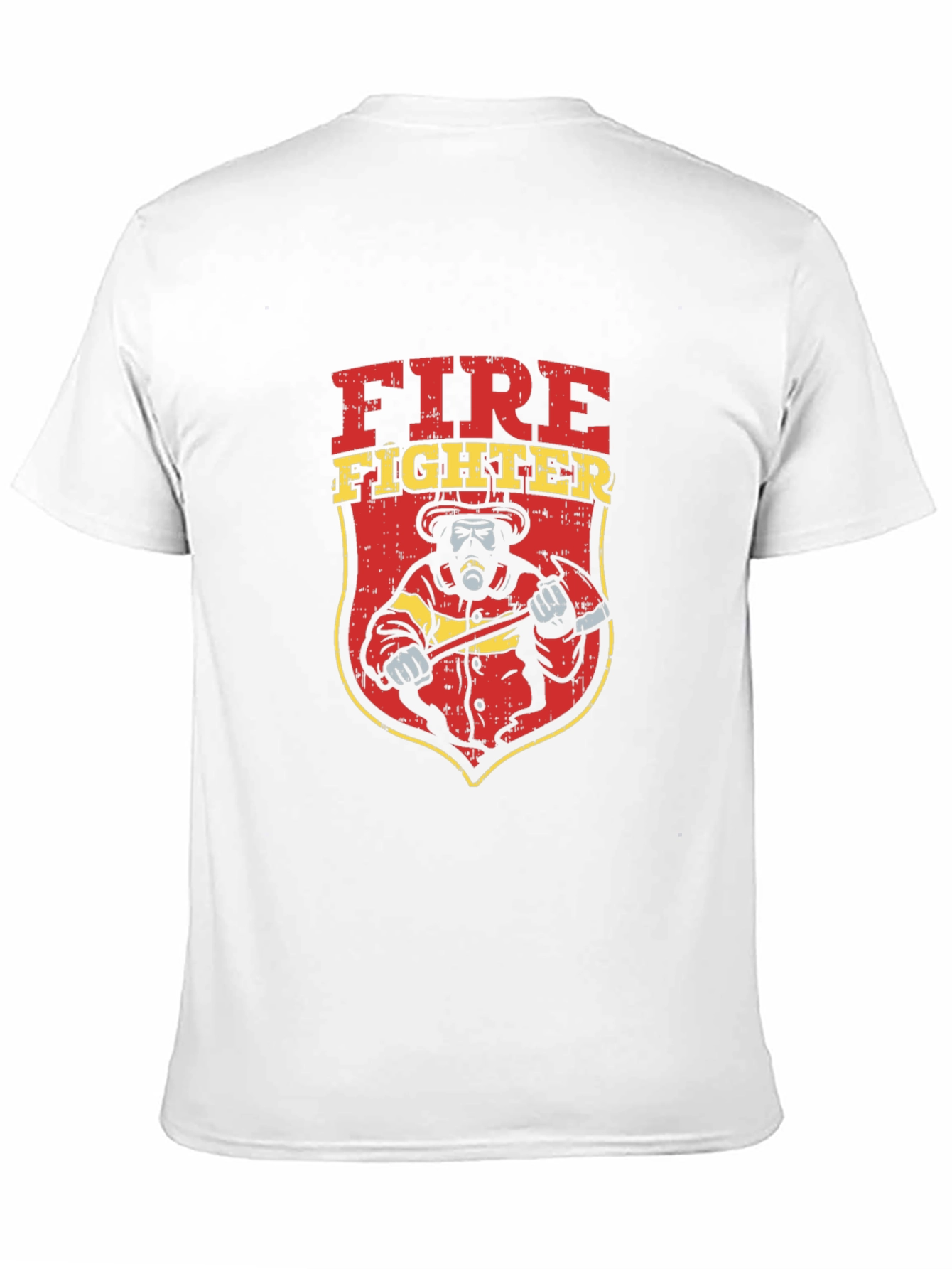 Firefighter Graphic Tee - Black Cotton T-Shirt