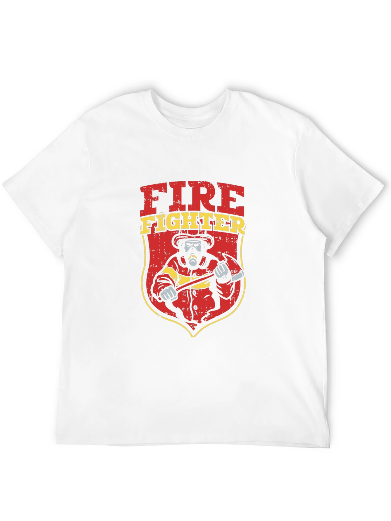 Firefighter Graphic Tee - Black Cotton T-Shirt
